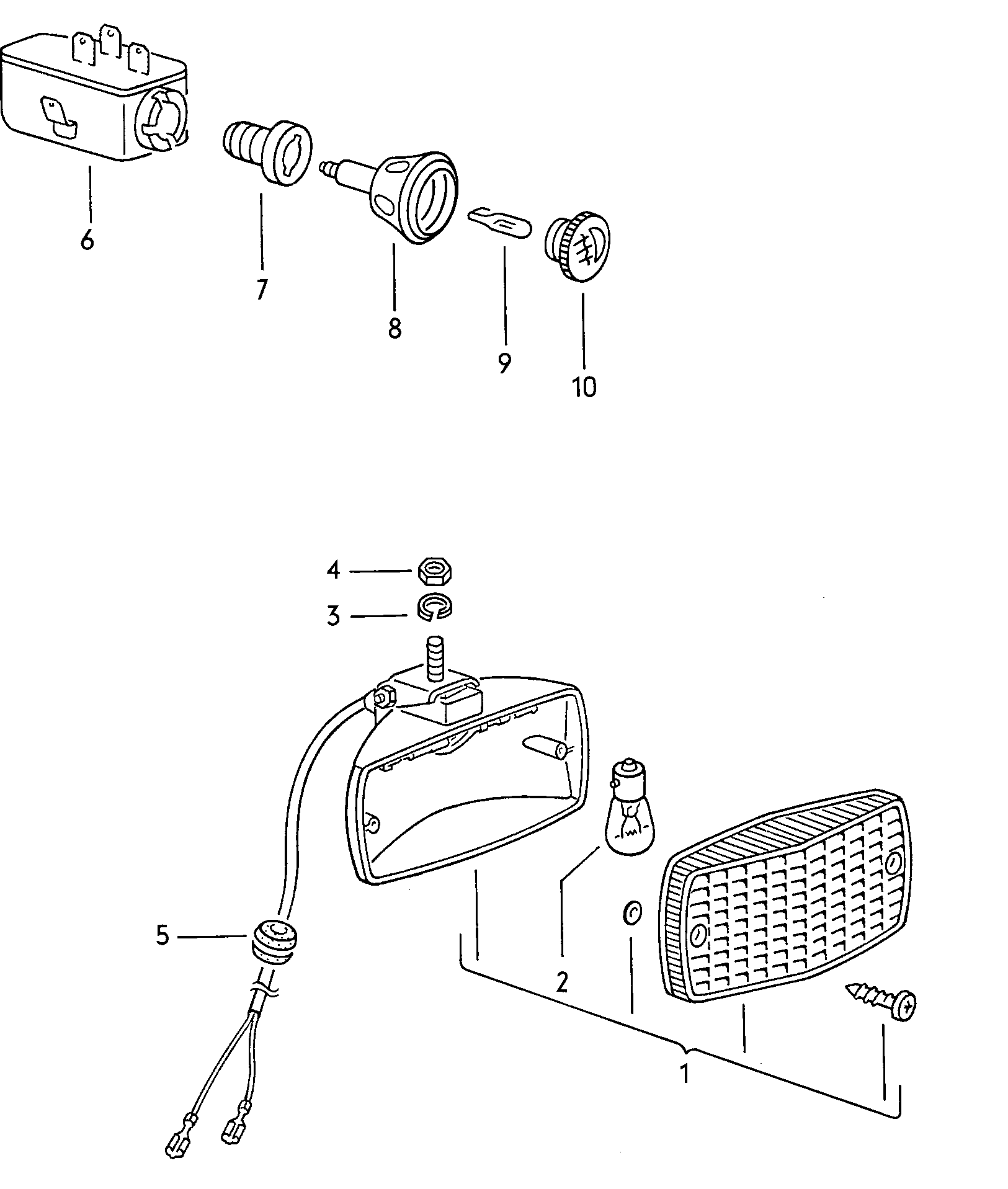 Задний противотуманный фонарь  - Typ 2/syncro - t2