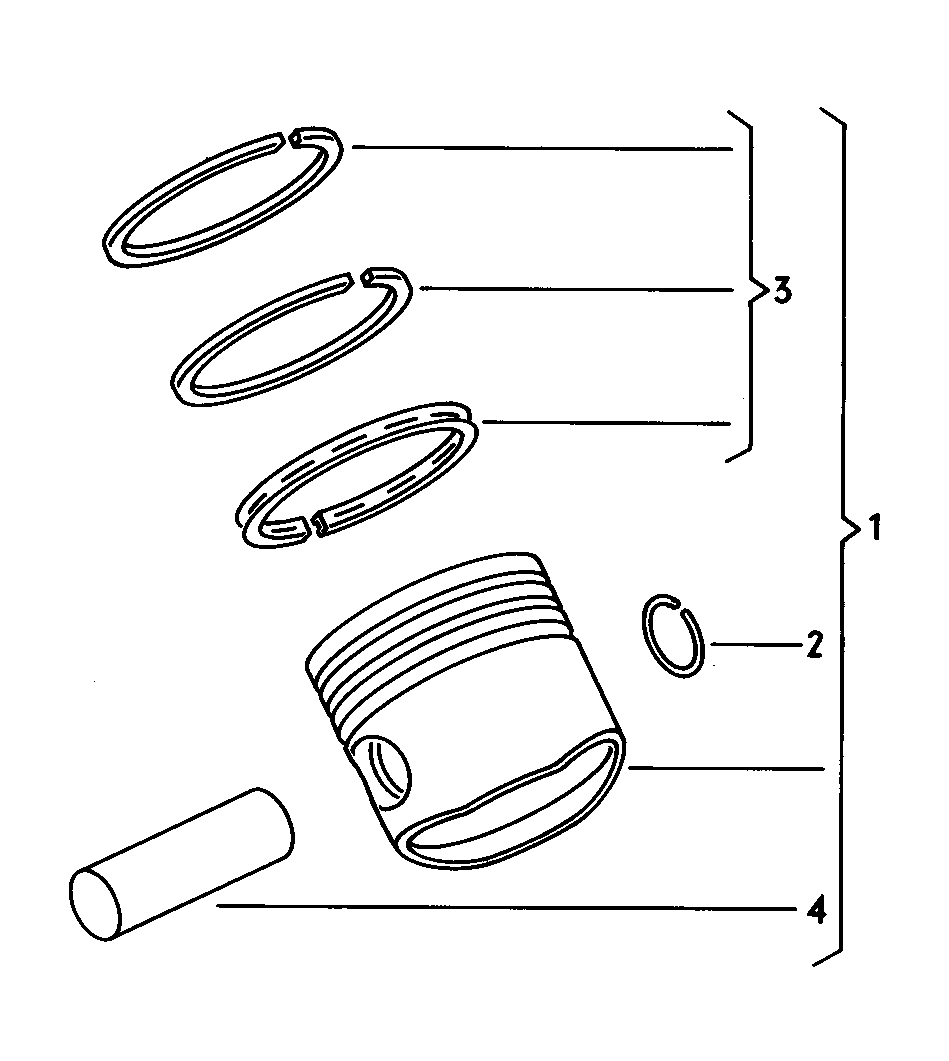 pistonsegmento piston  - Mod.181 / Iltis - ilt