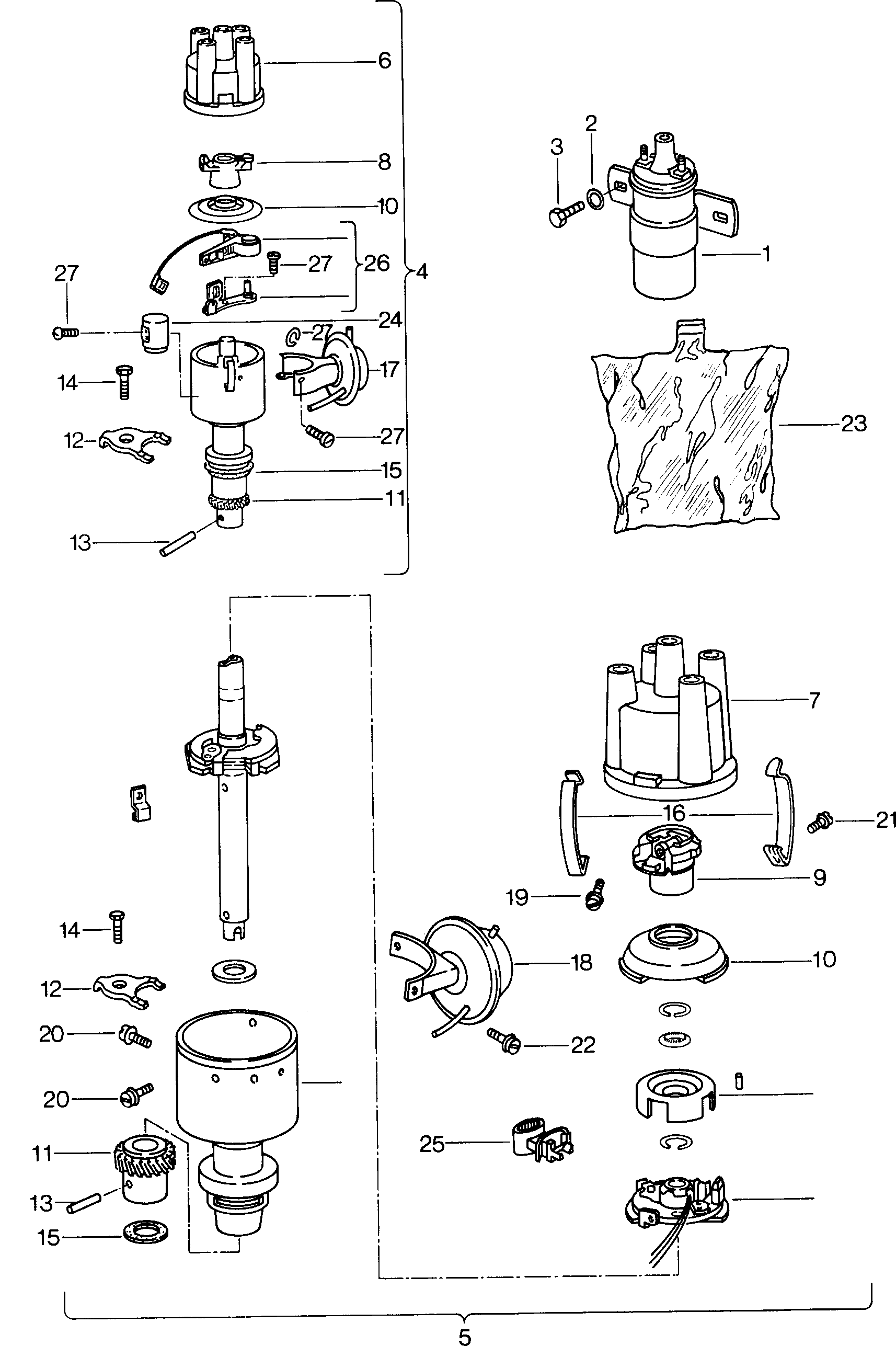 Ateşleme bobiniDistribütör 12V - Mod.181 / Iltis - ilt