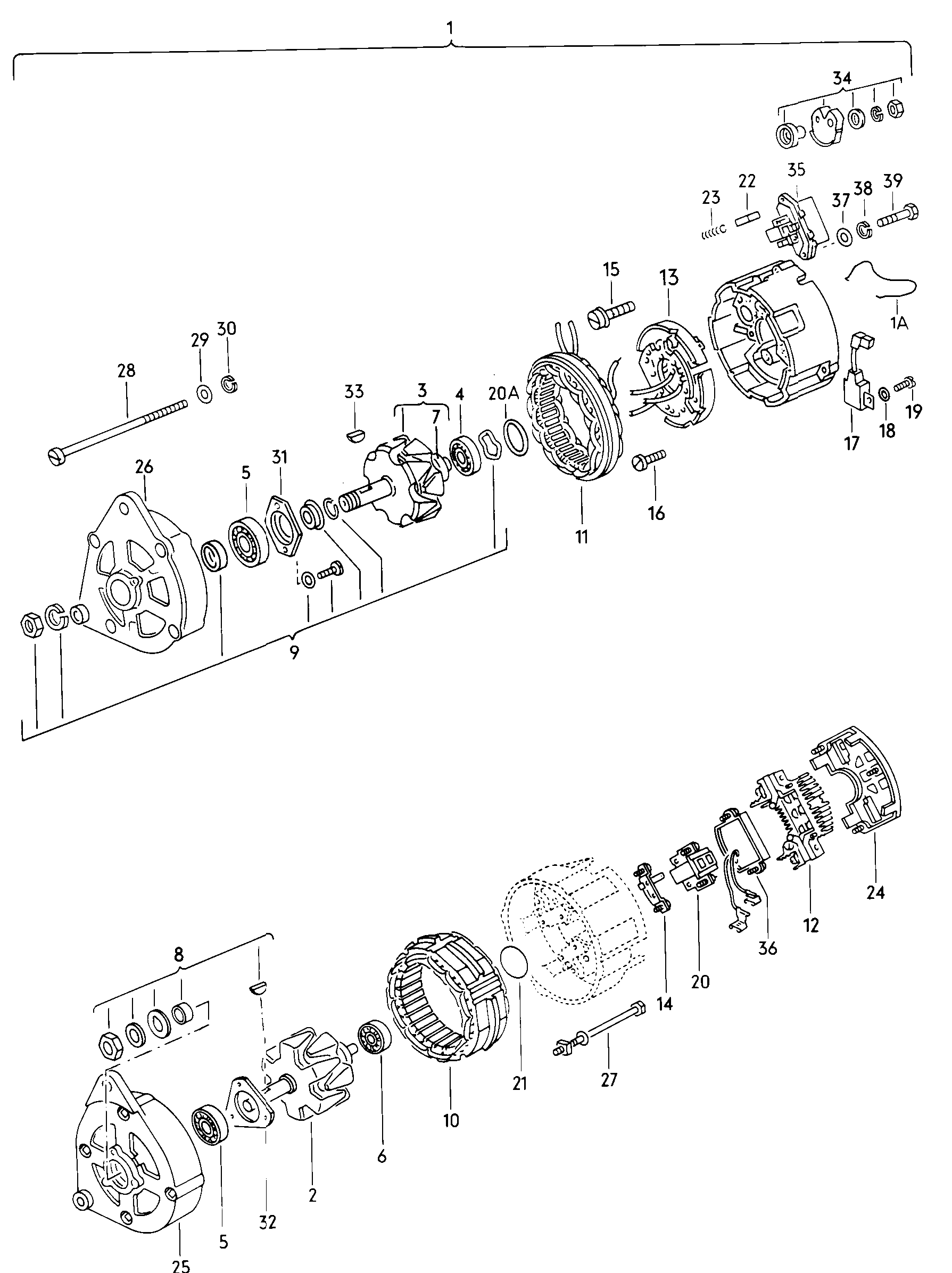 alternator and single<br>parts          BOSCH - Caddy - ca