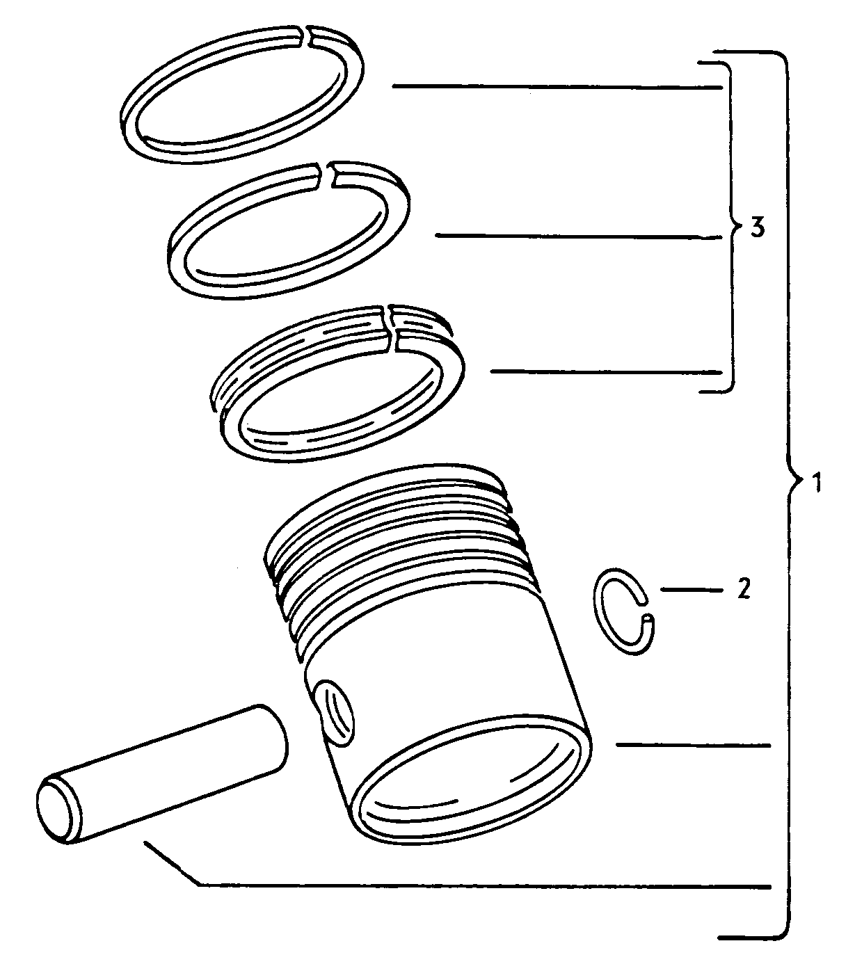 ПоршеньПоршневое кольцо 1,6 л - Typ 2/syncro - t2