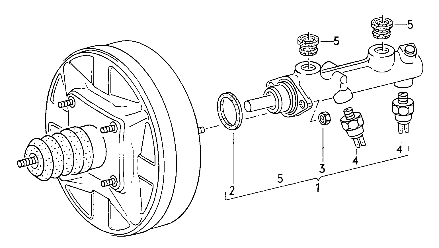Brake master cylinder  - Typ 2/syncro - t2