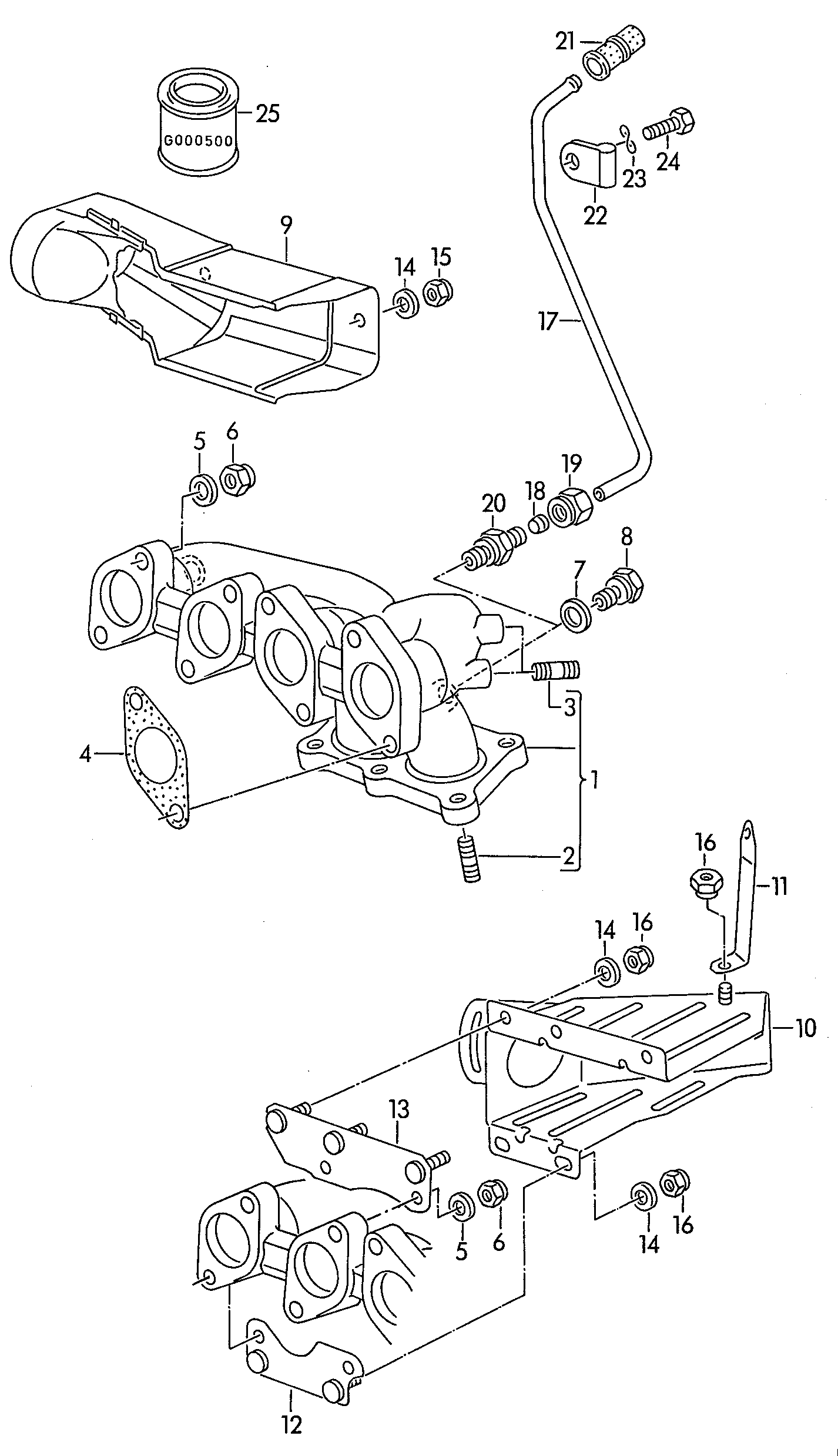 Exhaust manifolds 1.8/2.0Ltr. - Corrado - cor