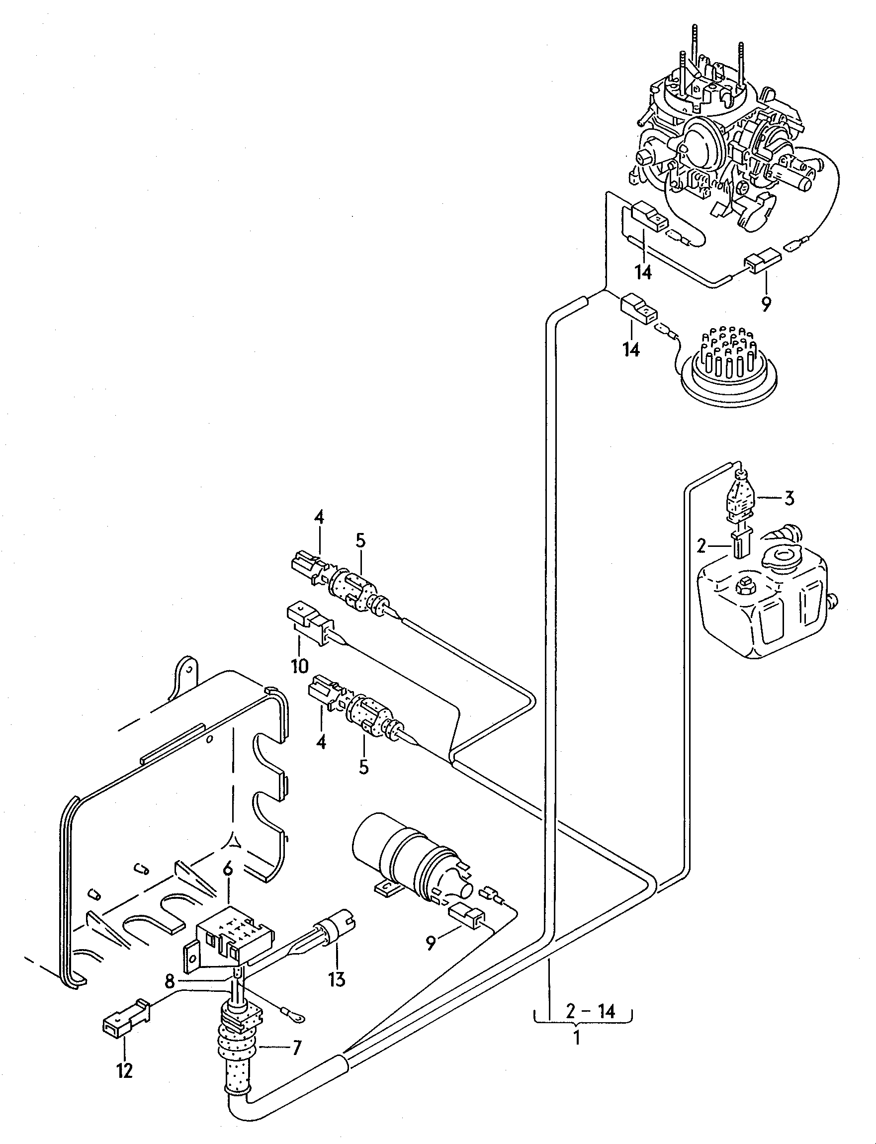 Leitungssatz für Motorraum  - Typ 2/syncro - t2