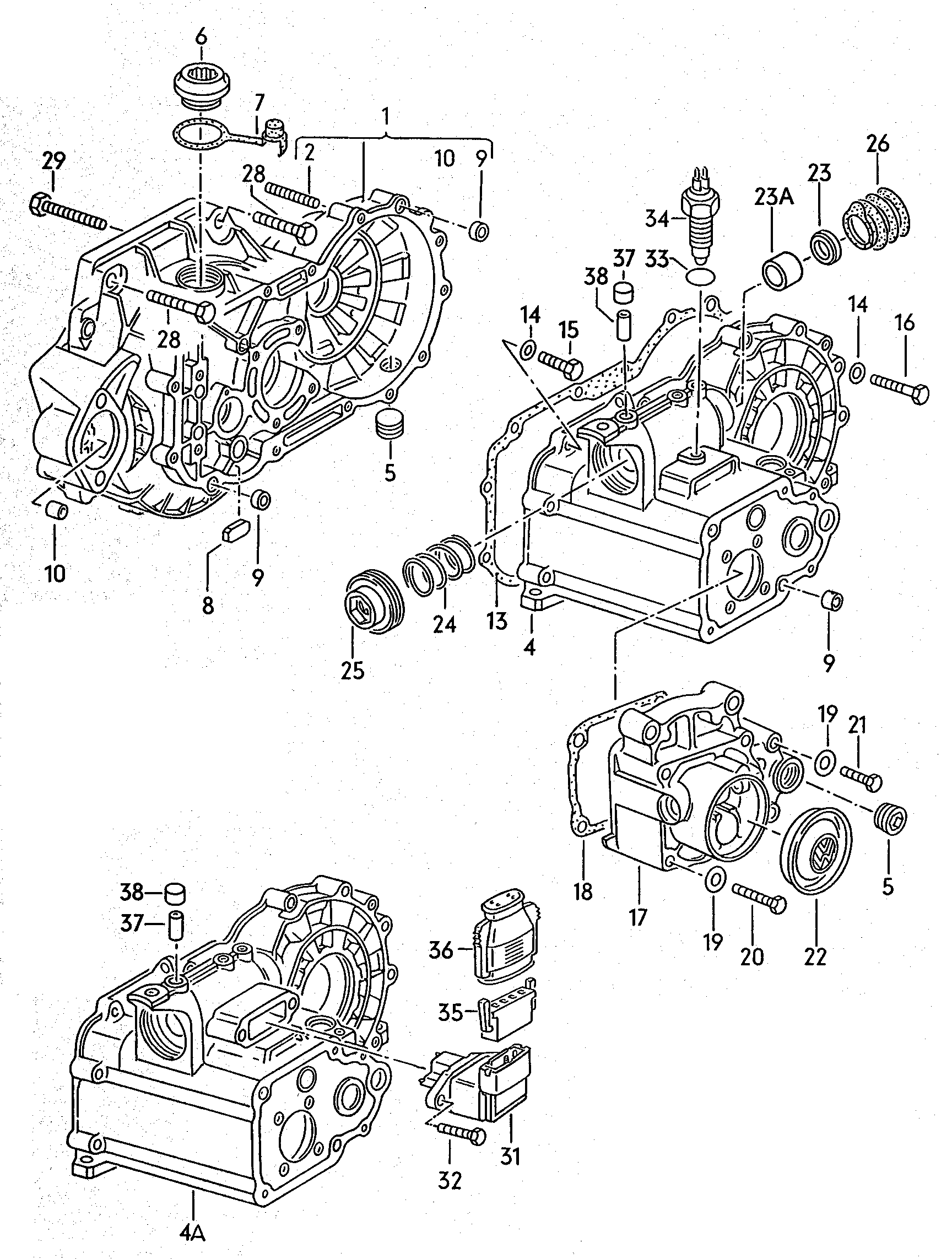 Getriebegehäusefür 5-Gang Schaltgetriebe 1,6-1,8Ltr. - Scirocco - sci