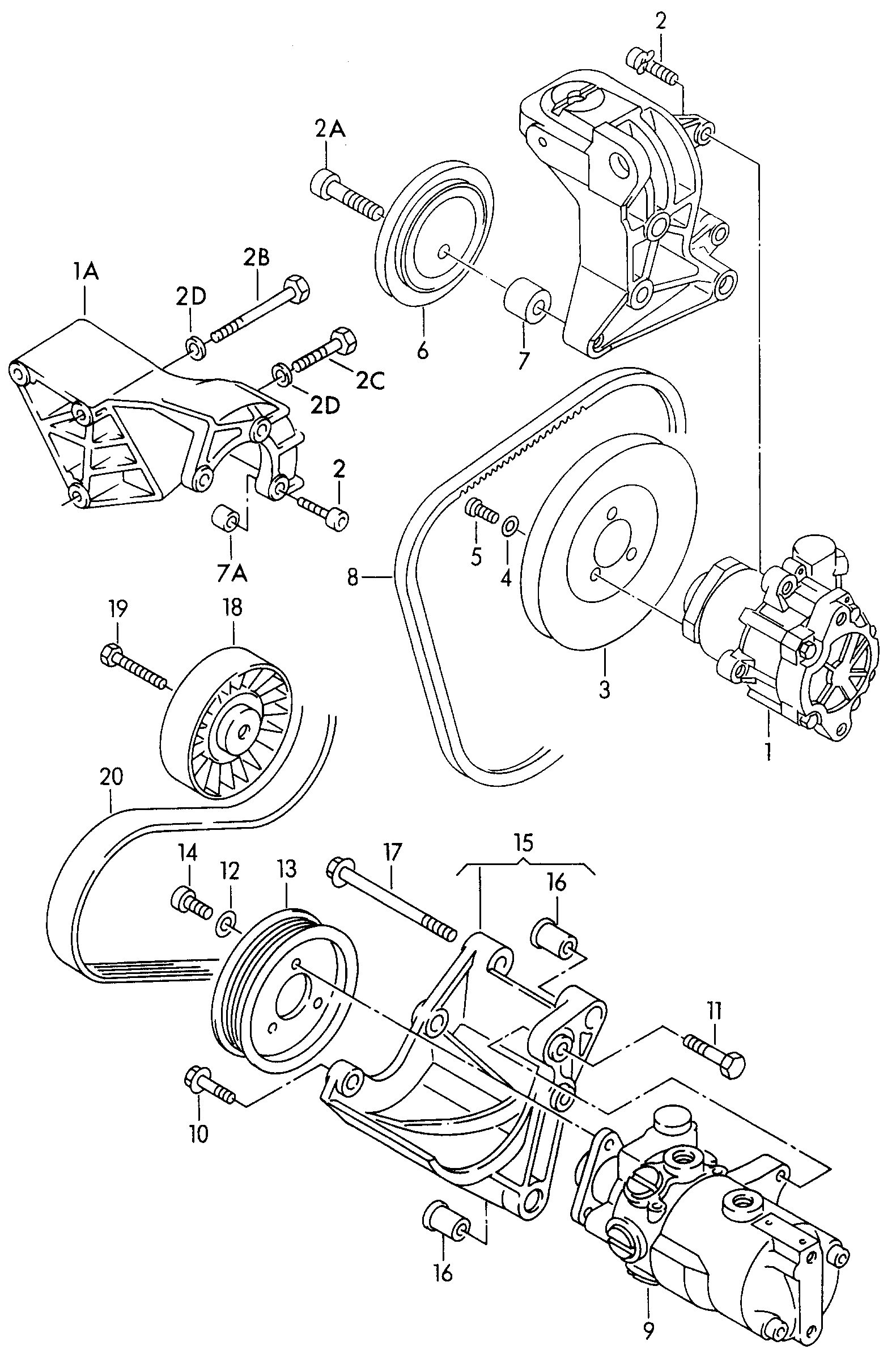 Pompe hydrauliq. additionnelle 2,4/2,5l - Transporter - tr