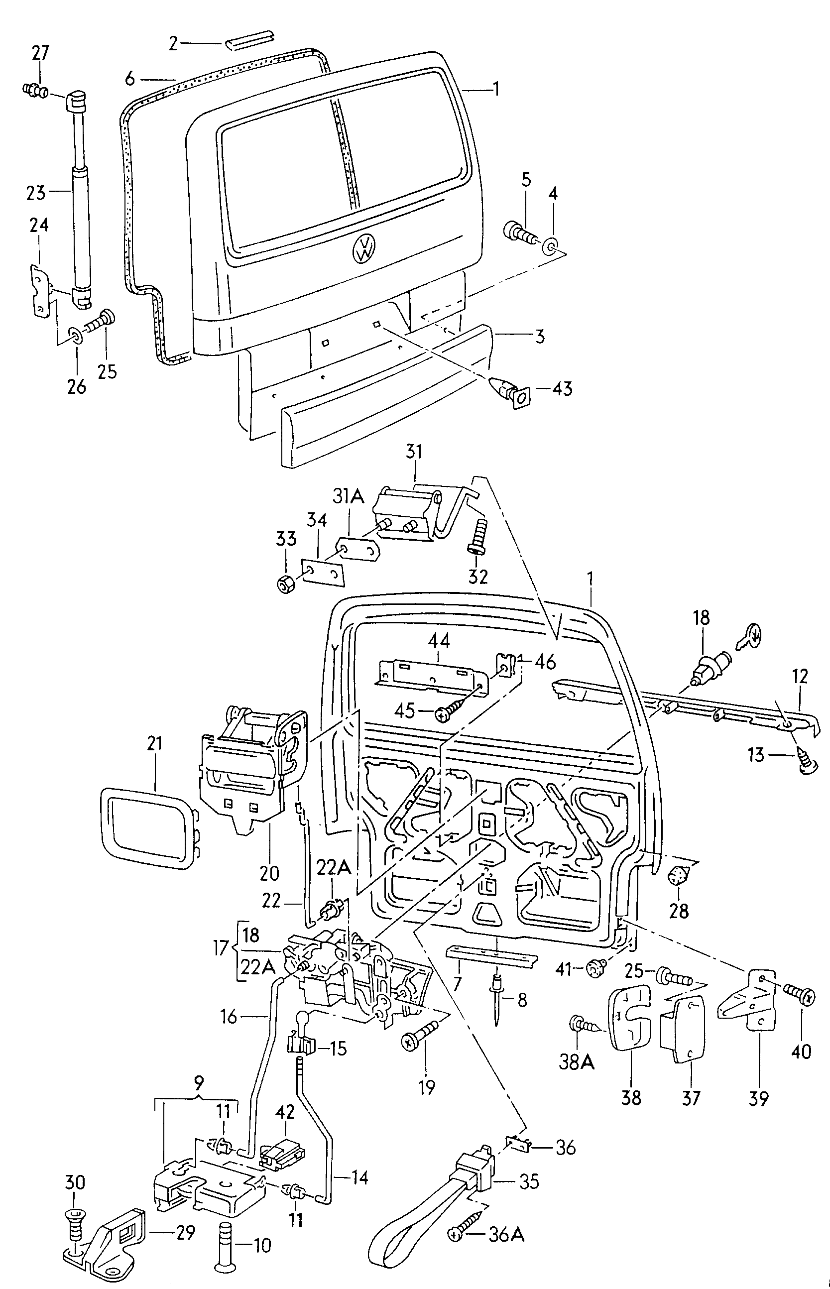 Rear lid  - Transporter syncro - trsy