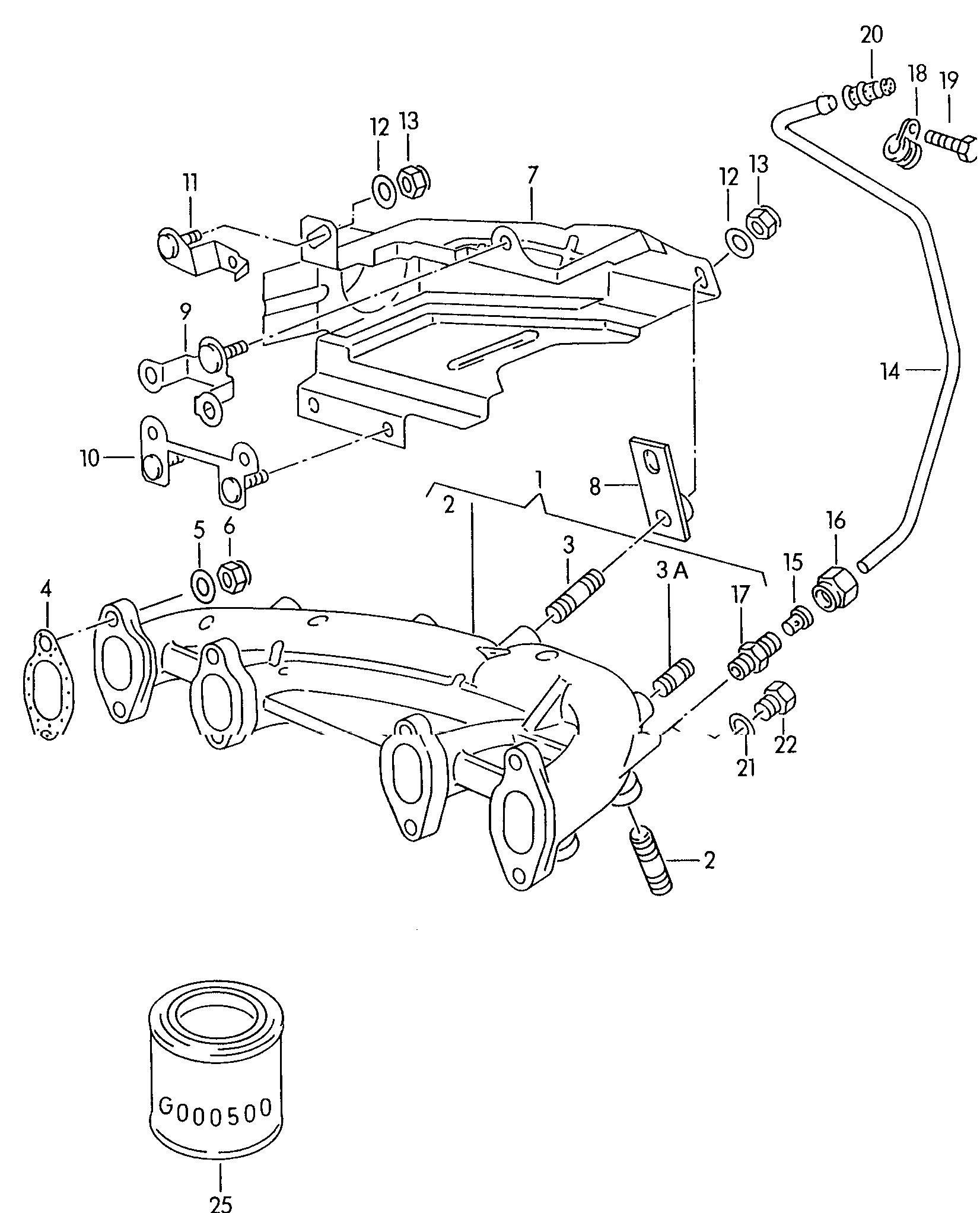 Kolektor wydechowy 2,0 l - Corrado - cor