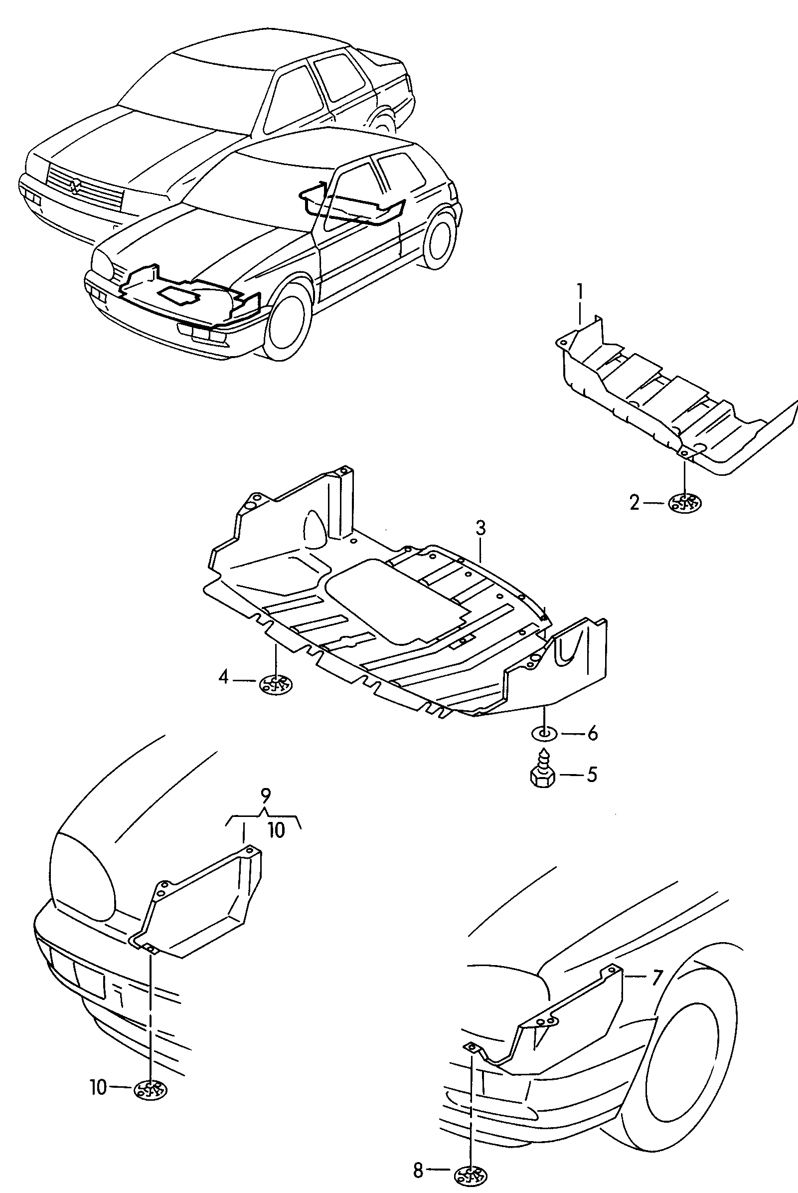 Trimfloor assemblycover - v-belt  - Golf Cabriolet - goc