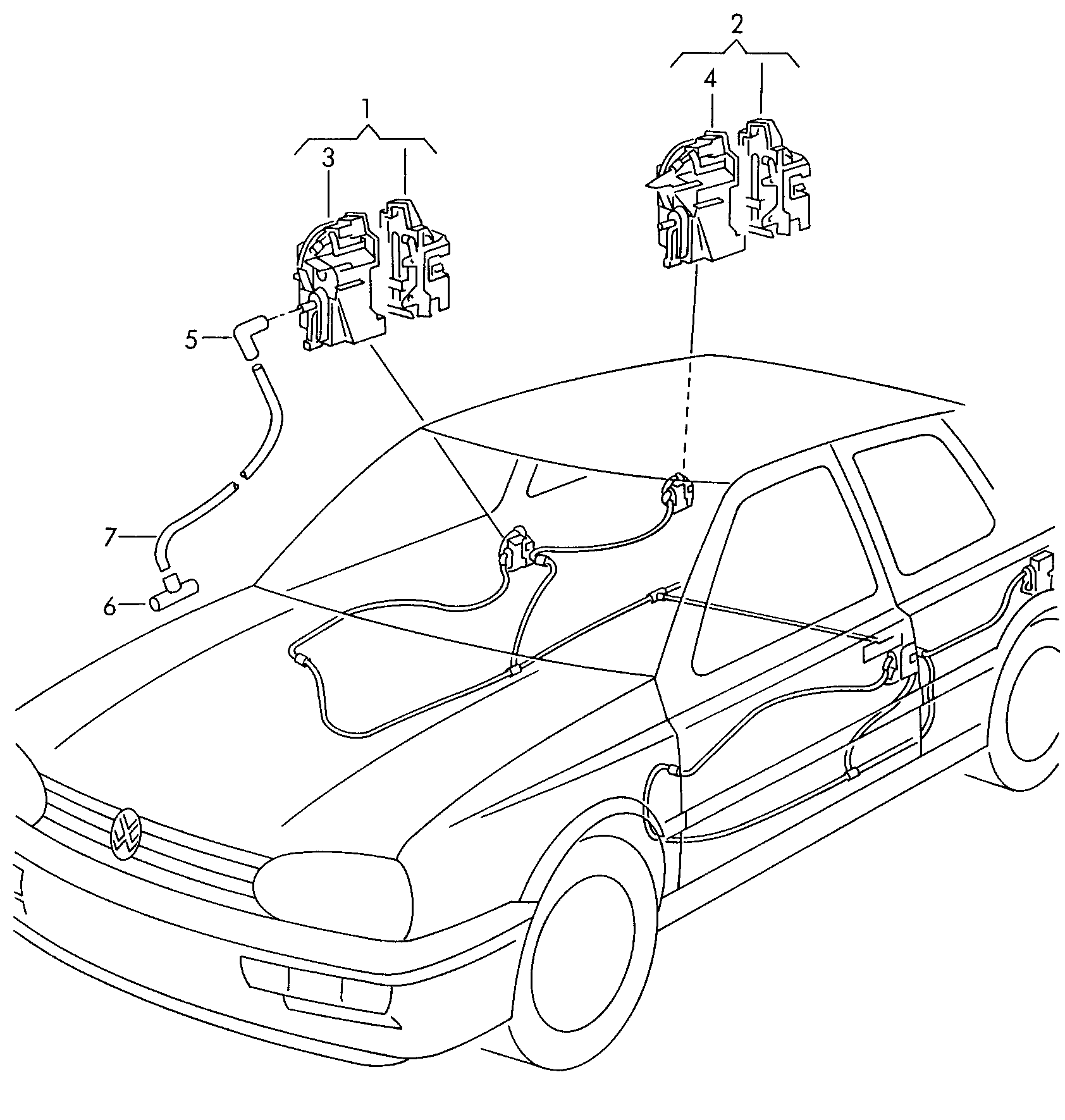 central locking system for<br>doors  - Citi Golf - goci