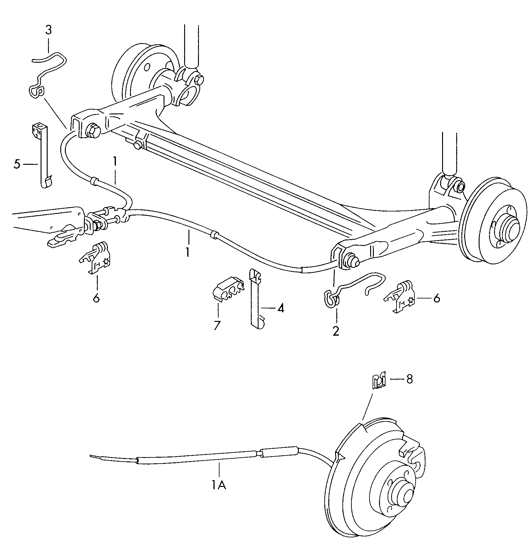 brake cable rear - Polo/Derby/Vento-IND - po
