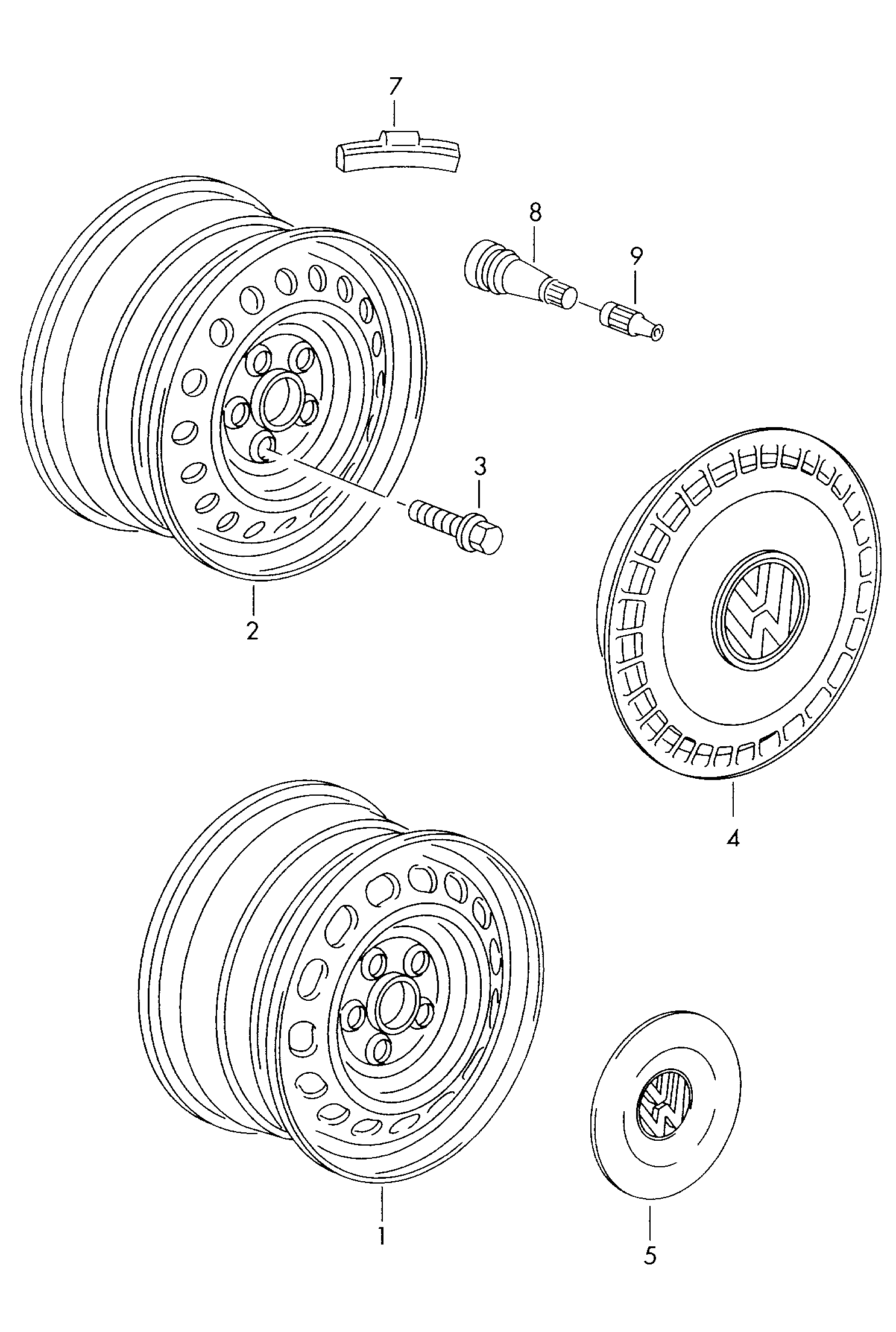 Cerchio di acciaiocopriruota  - Transporter syncro - trsy