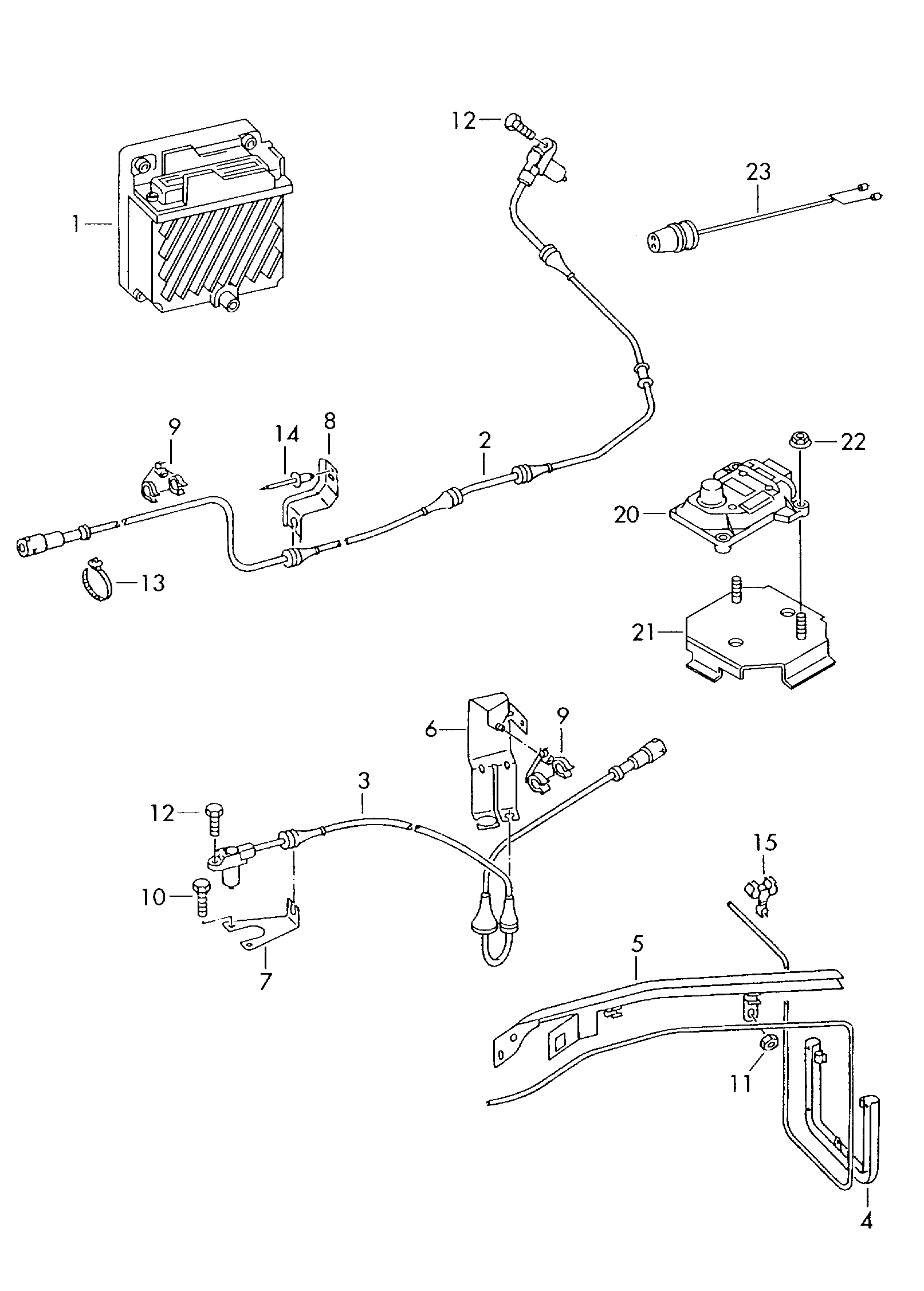 speed sensor with<br>securing partsCombi sensor for acceleration<br>and yaw rate  - Transporter syncro - trsy