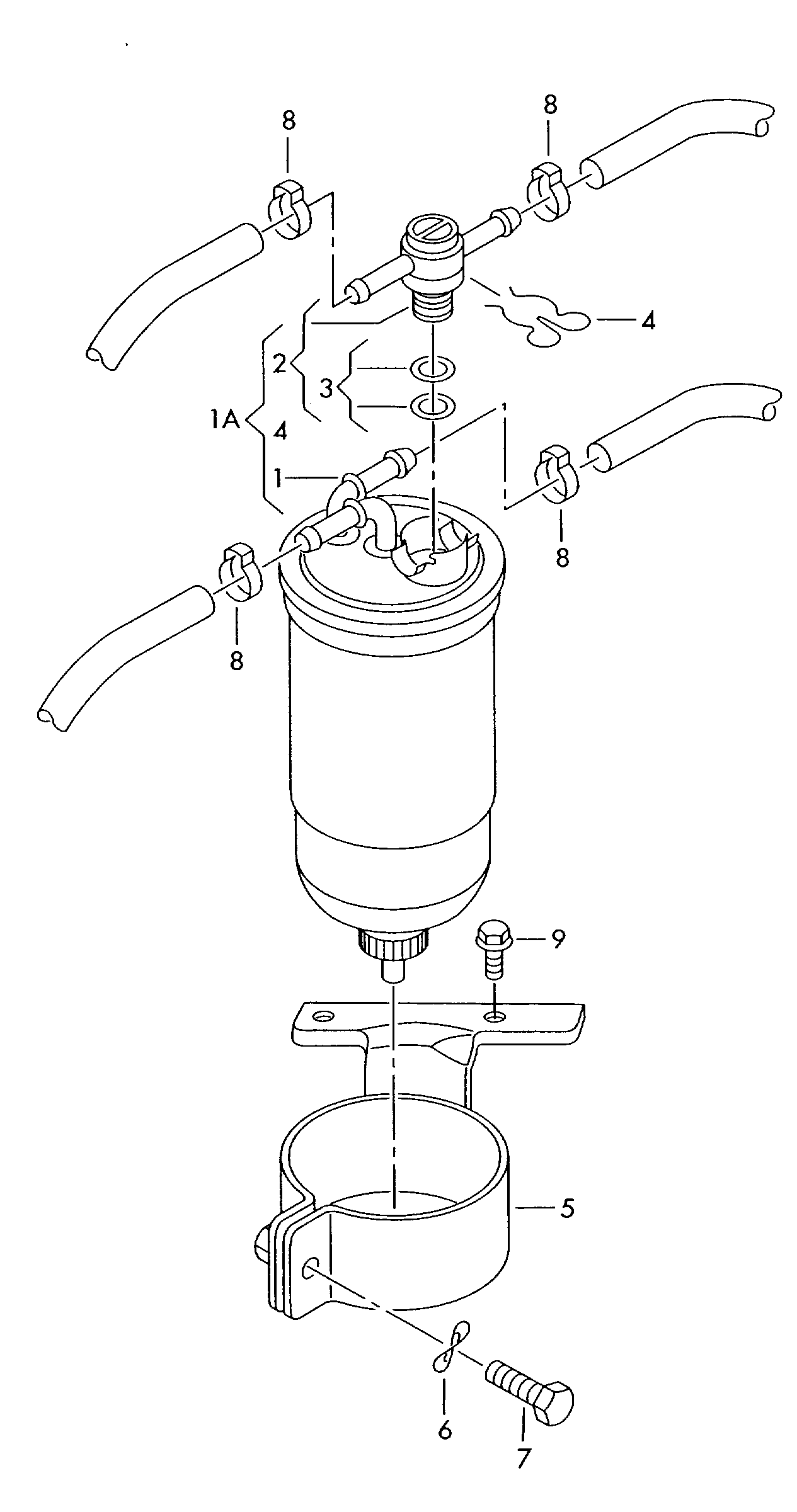 filtro de combustible 1,9l - Bora/Variant/4Motion - bo