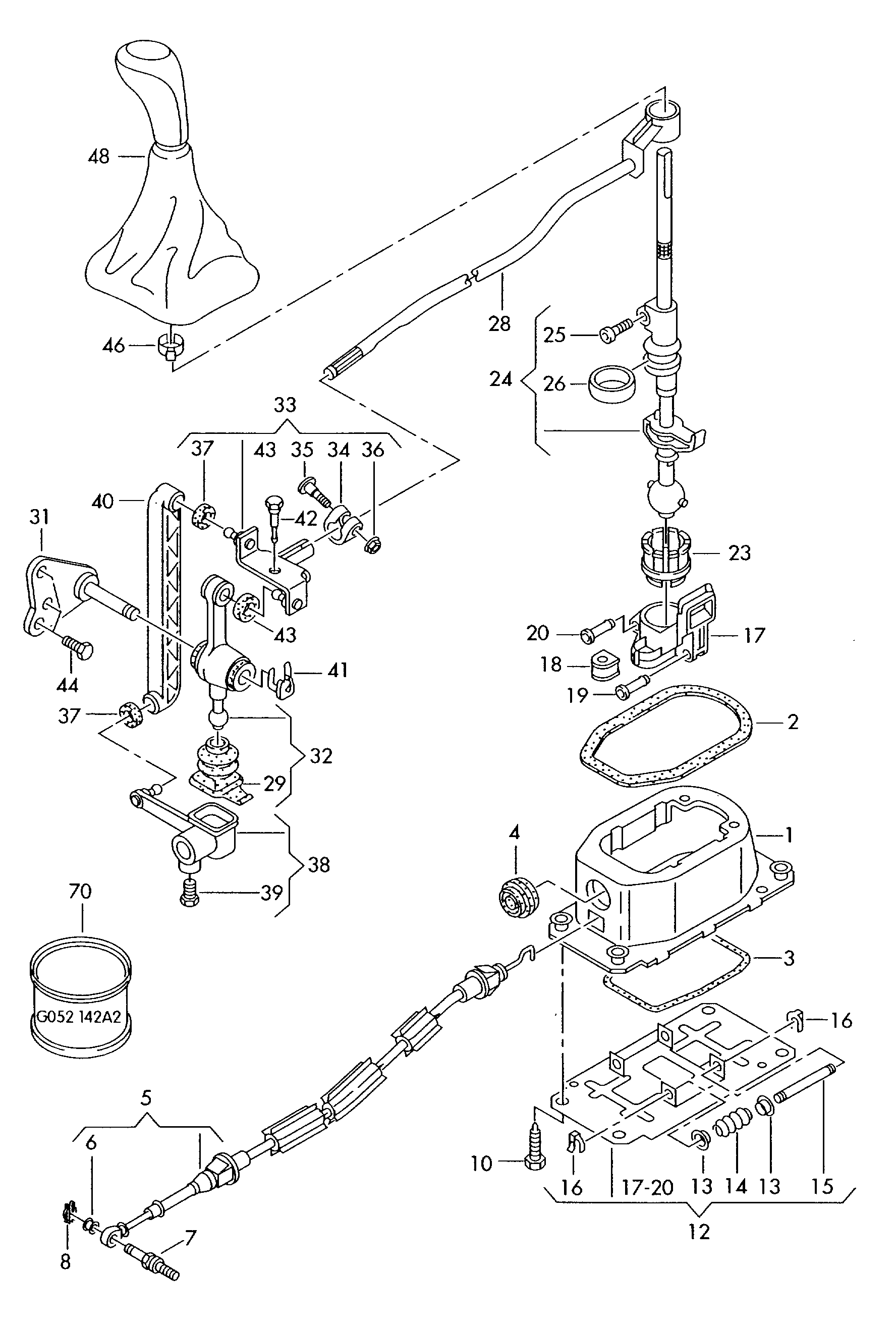 Selector mechanism      for engine code letters:  - Lupo / Lupo 3L TDI - lu