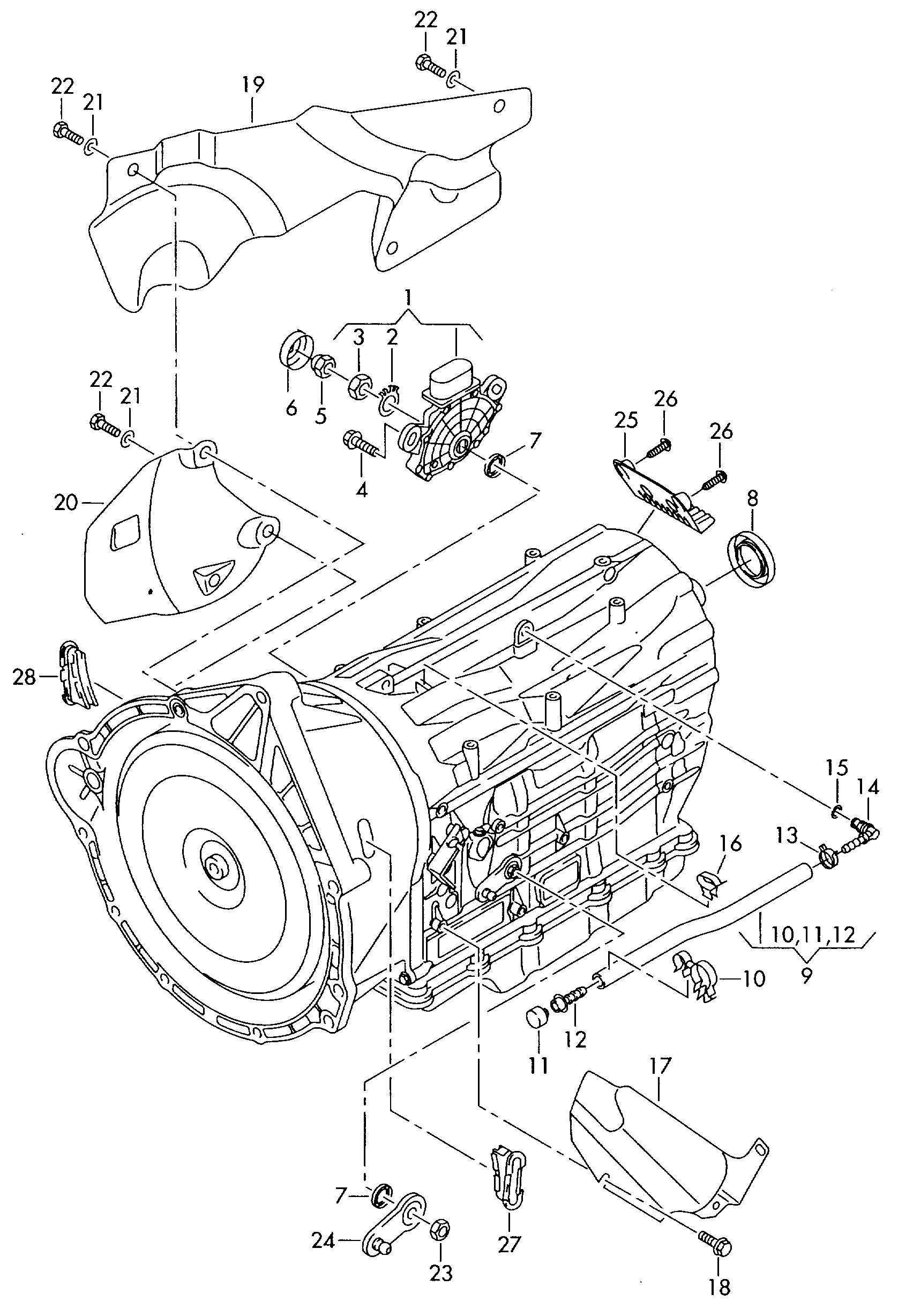 GetriebegehäuseSchutzbleche6-Gang-AutomatikgetriebeAllradantrieb  - Touareg - toua