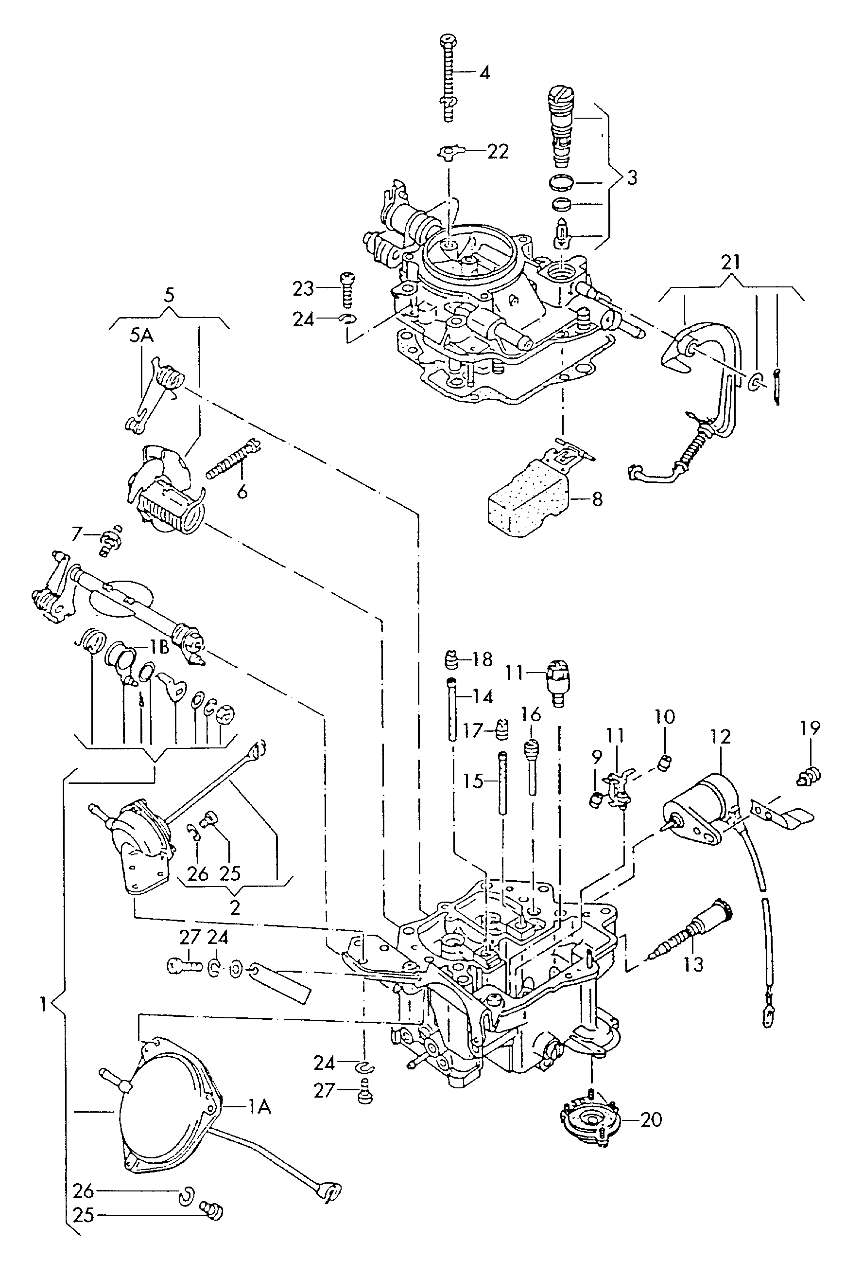 carburateur keihinpieces detail 1,8l - Typ 2 - t2