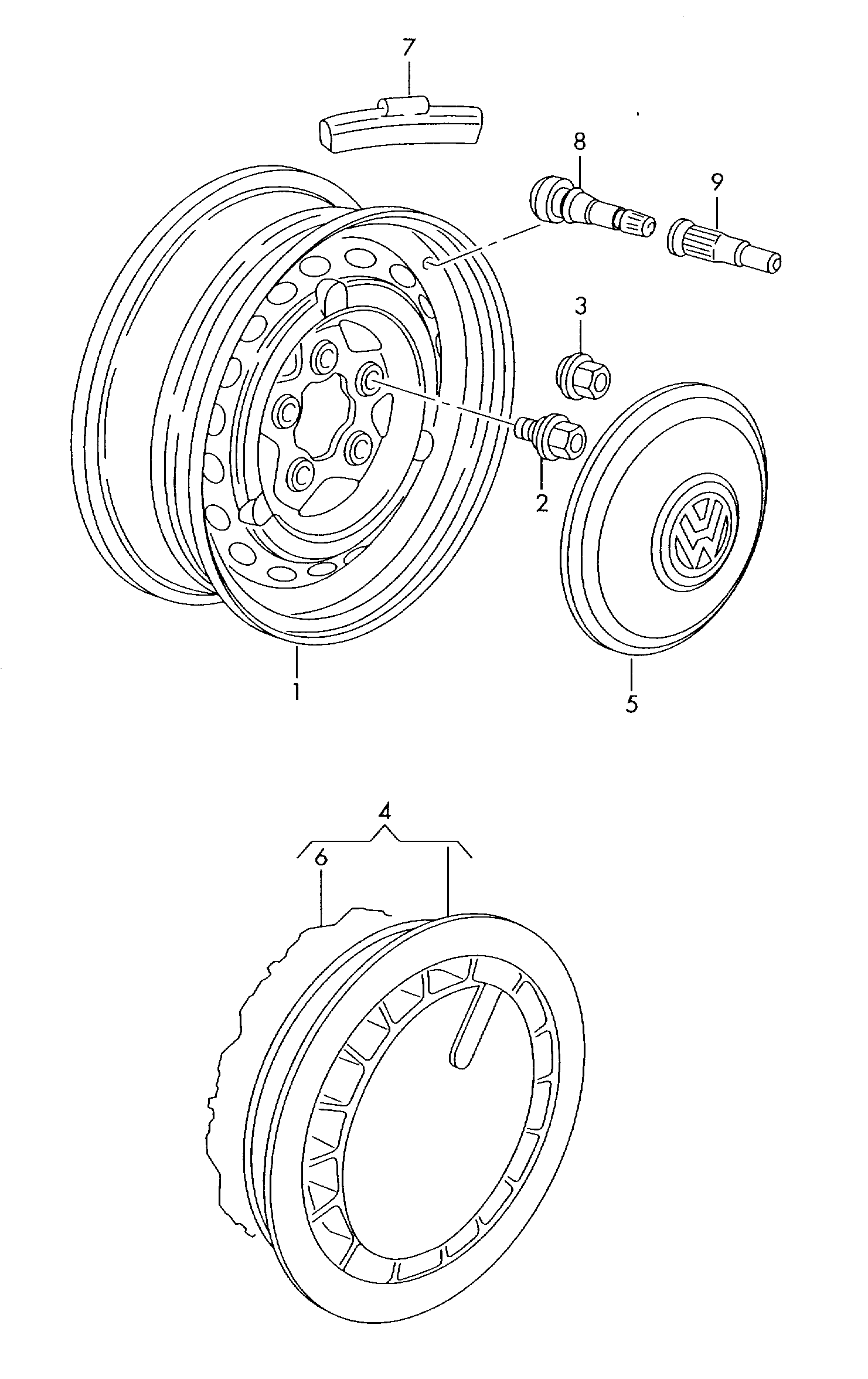 Cerchiocopriruota acciaio - Typ 2 - t2
