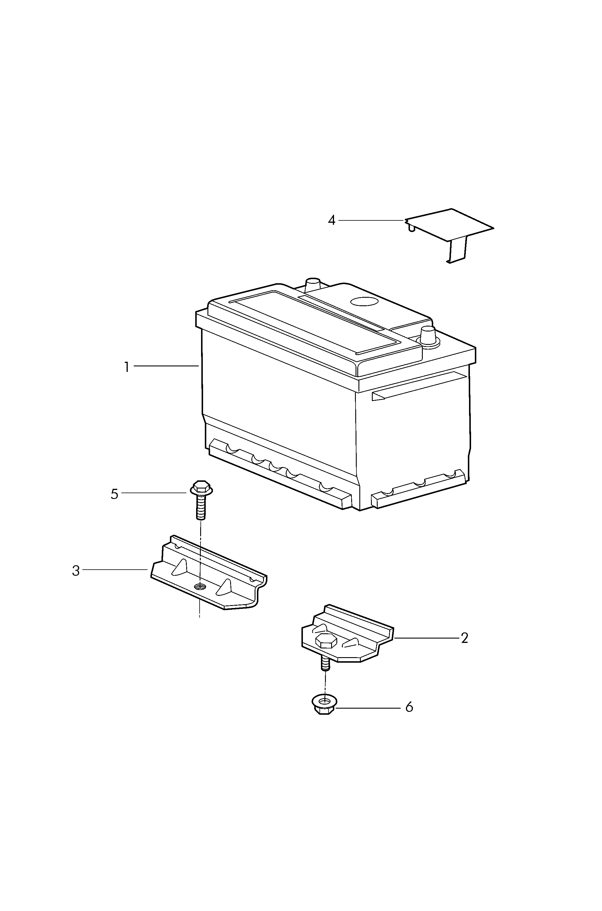 Batterybattery mounting  - Gol - gl