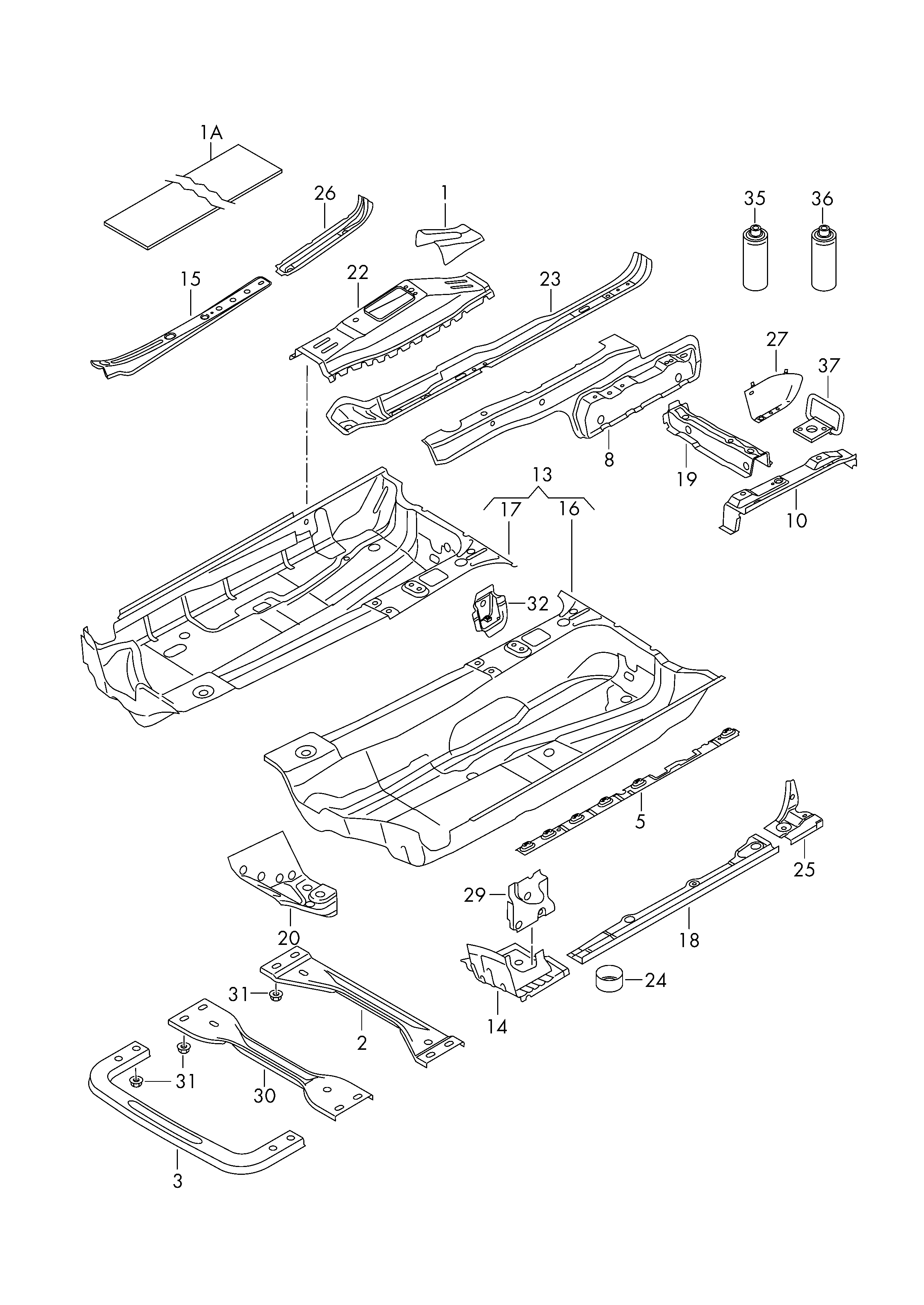 Bottom plate front - Caddy - cad