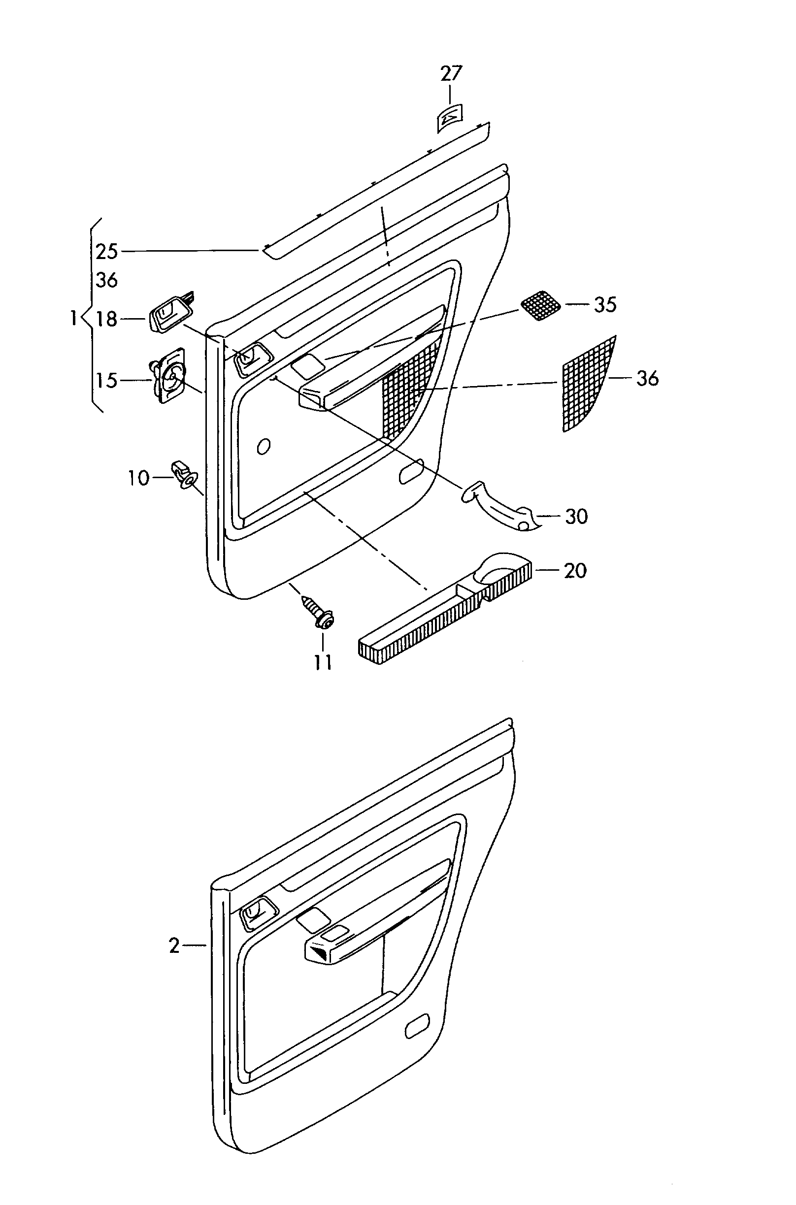 Individual parts rear - Touran - tou