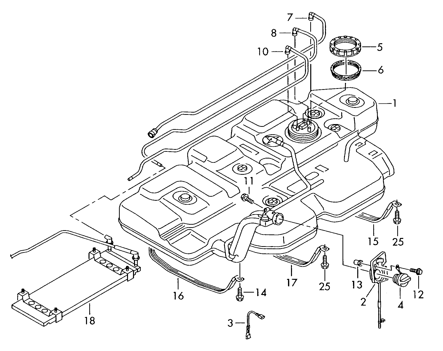 fuel tank with<br>attachments  - Transporter - tr