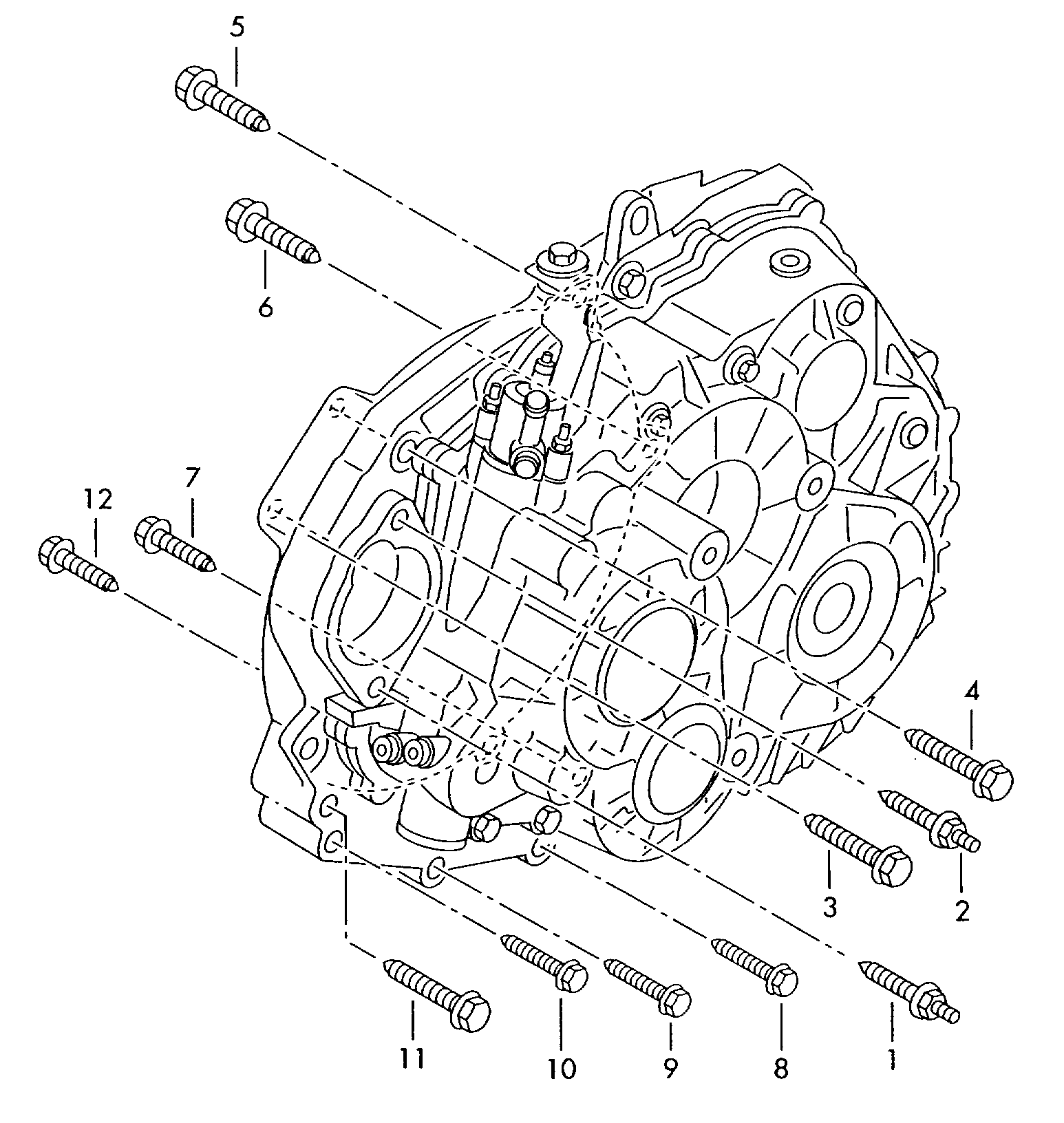 Befestigungsteile für Motor<br>und Getriebe 6-Zylinder - Transporter - tr