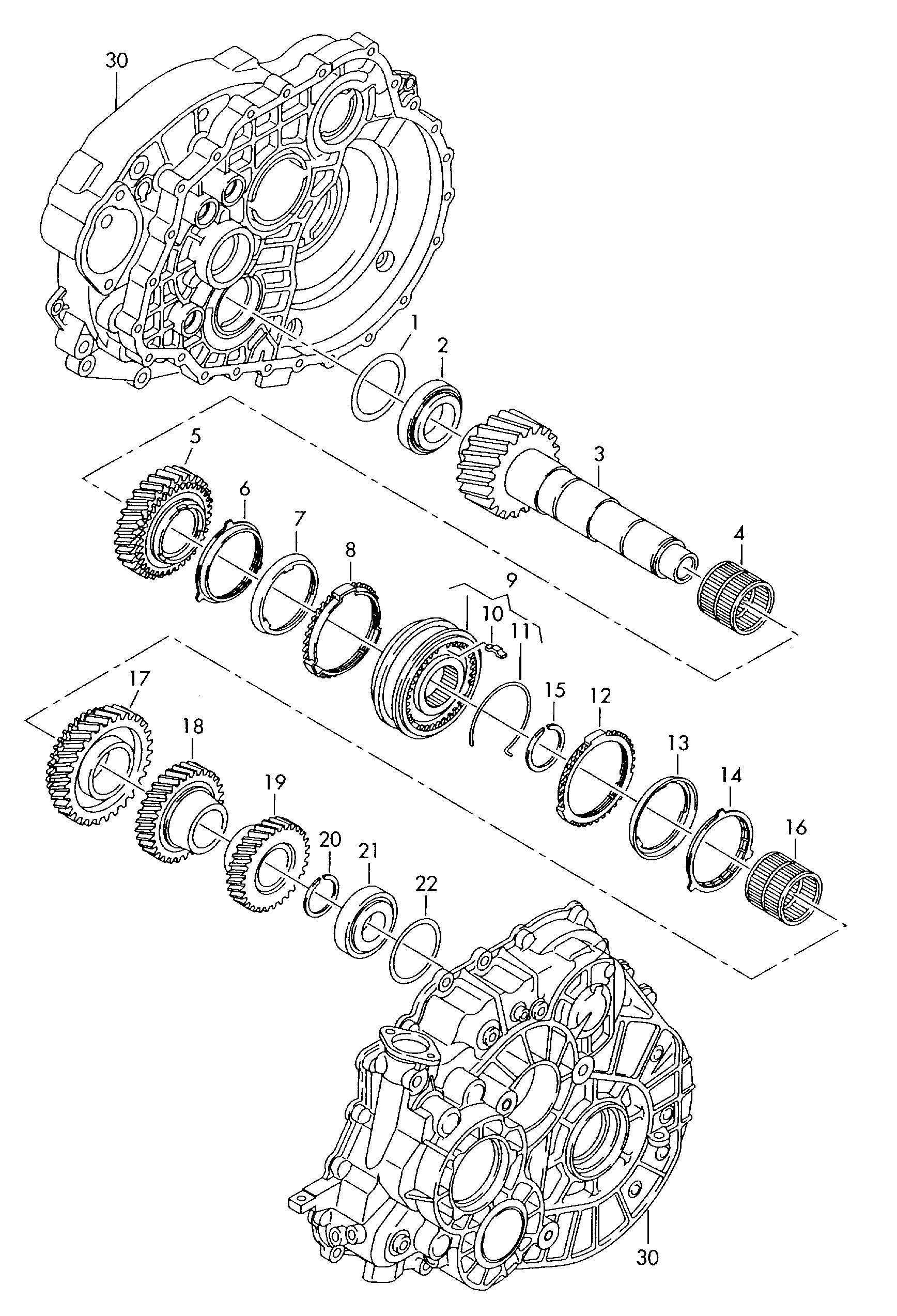 Räder und WellenAbtriebswellefür 6-Gang Schaltgetriebe 3./4.Gang - Transporter - tr