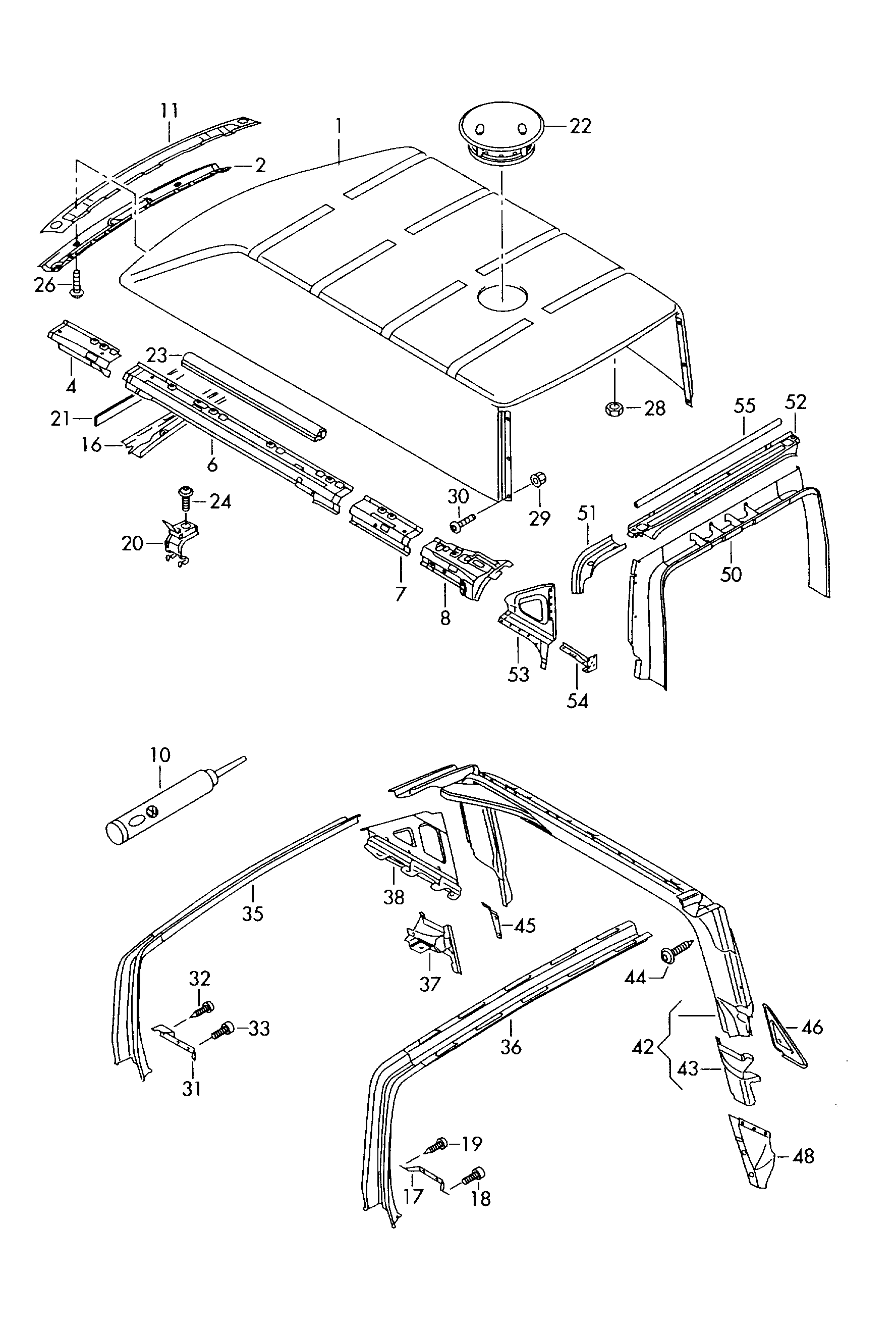 high roof (plastic)  - Transporter - tr