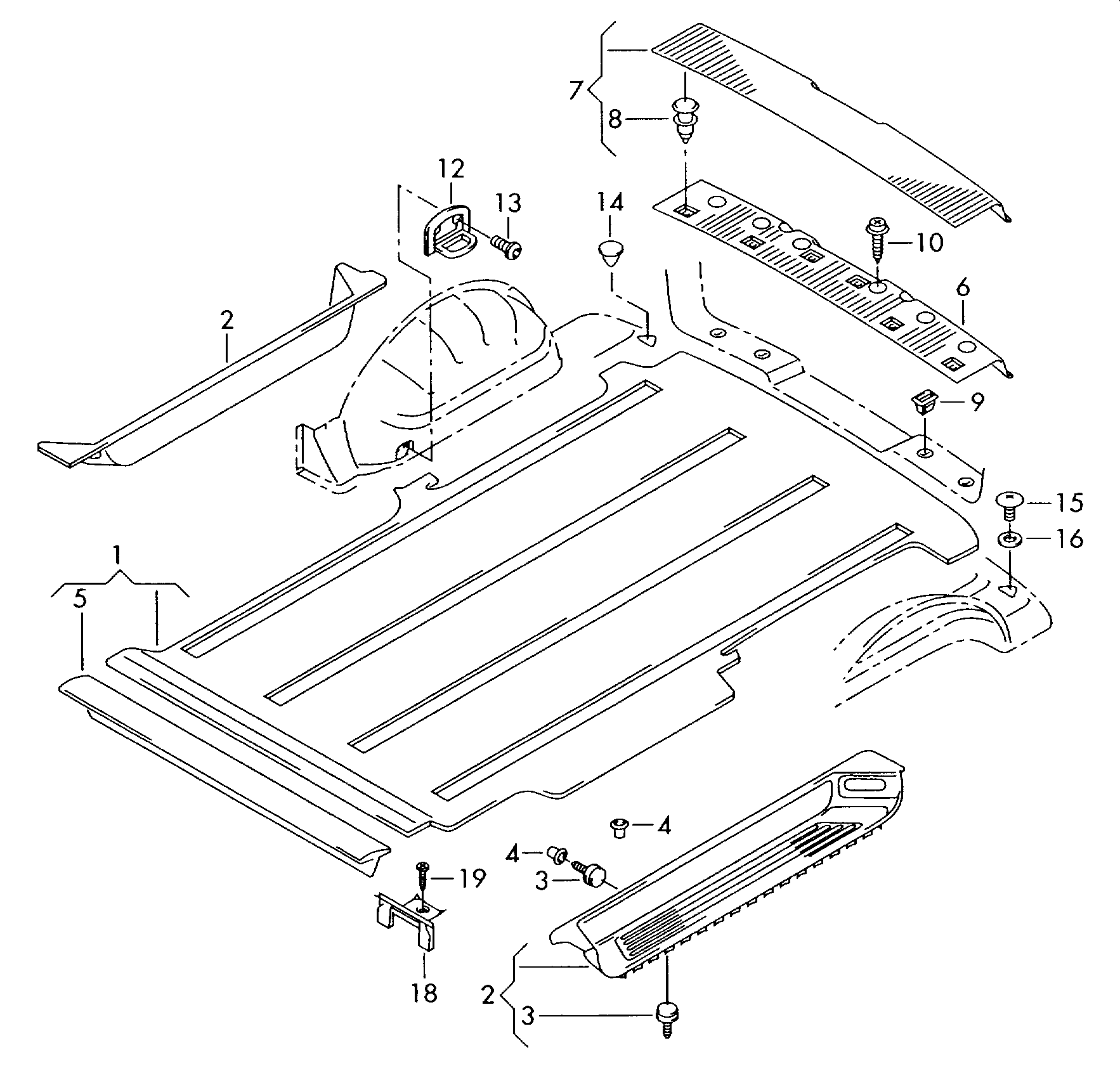 floor coveringstep insertCover for lock carrier rear - Transporter - tr