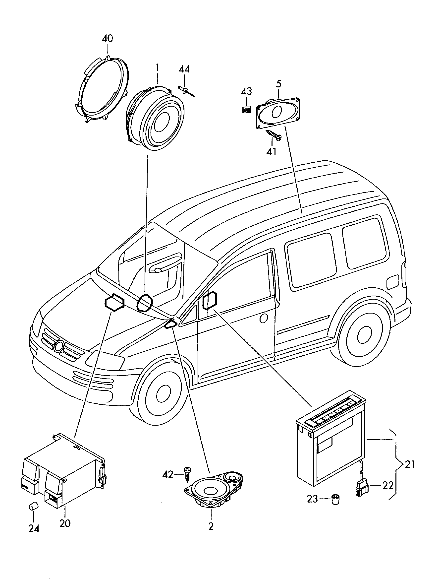 Attachment parts for<br>loudspeaker  - Caddy - cad