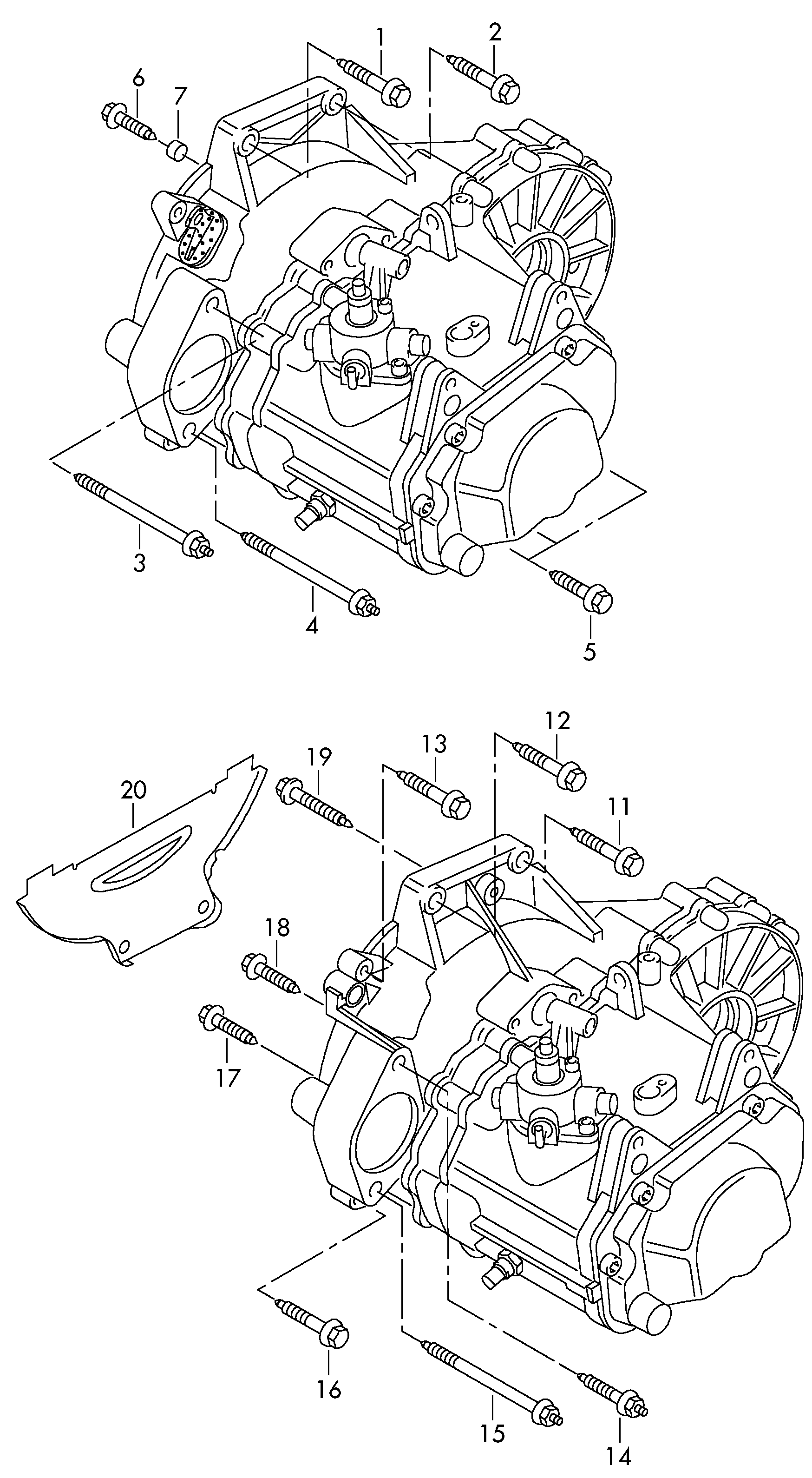mounting parts for engine and<br>transmissionfor 5 speed manual transmiss.  - Caddy - ca
