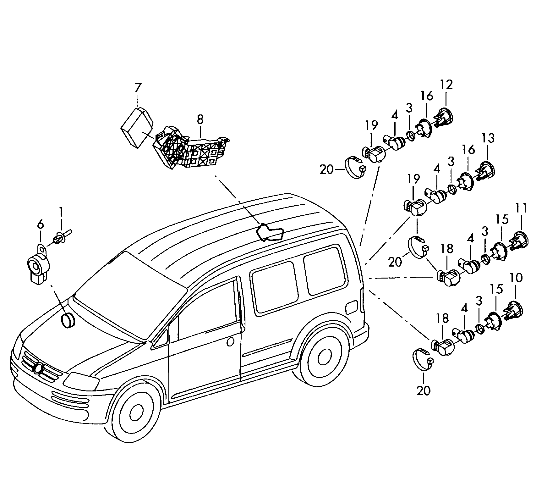 Parking aid  - Caddy - cad