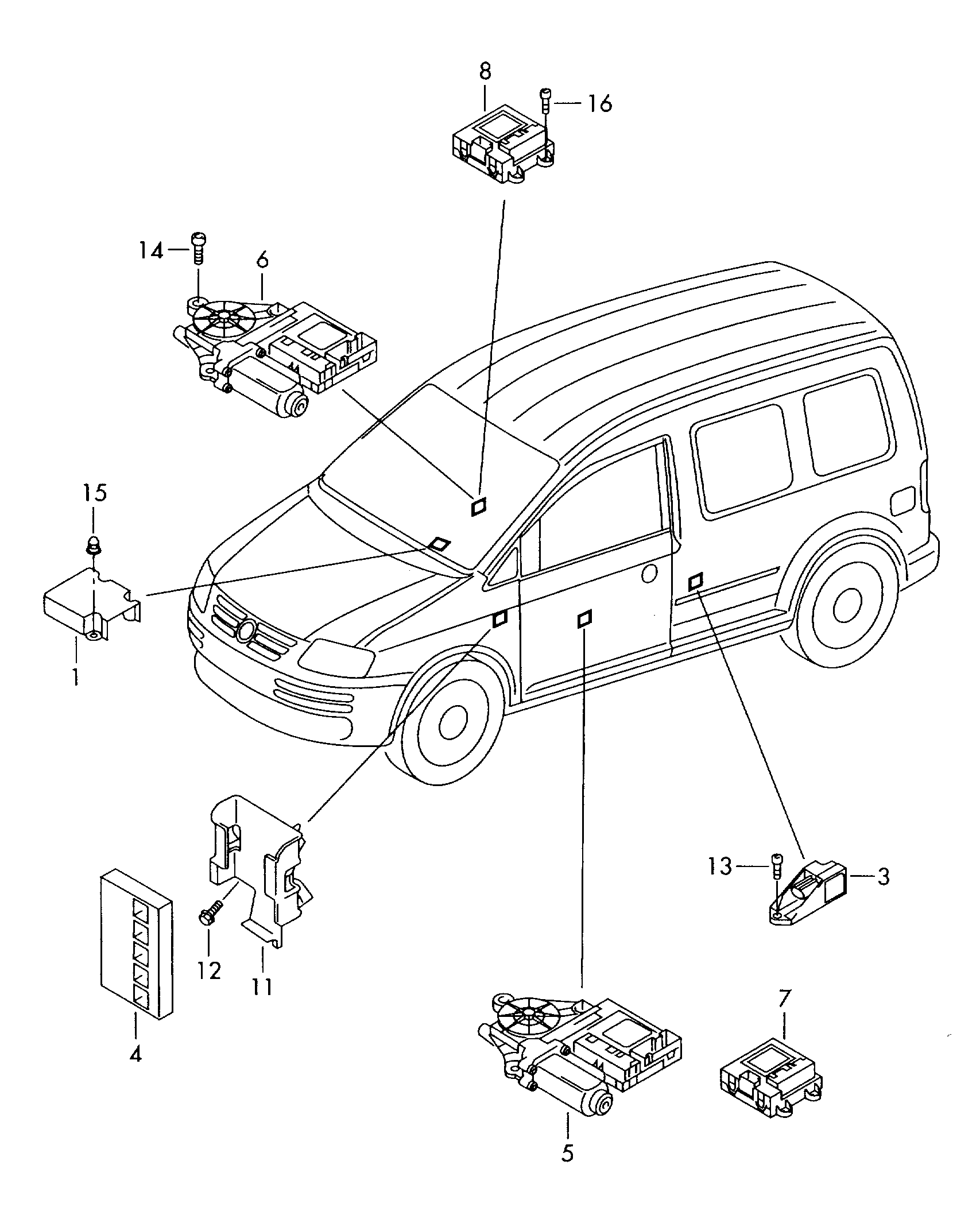 Individual parts  - Caddy - cad