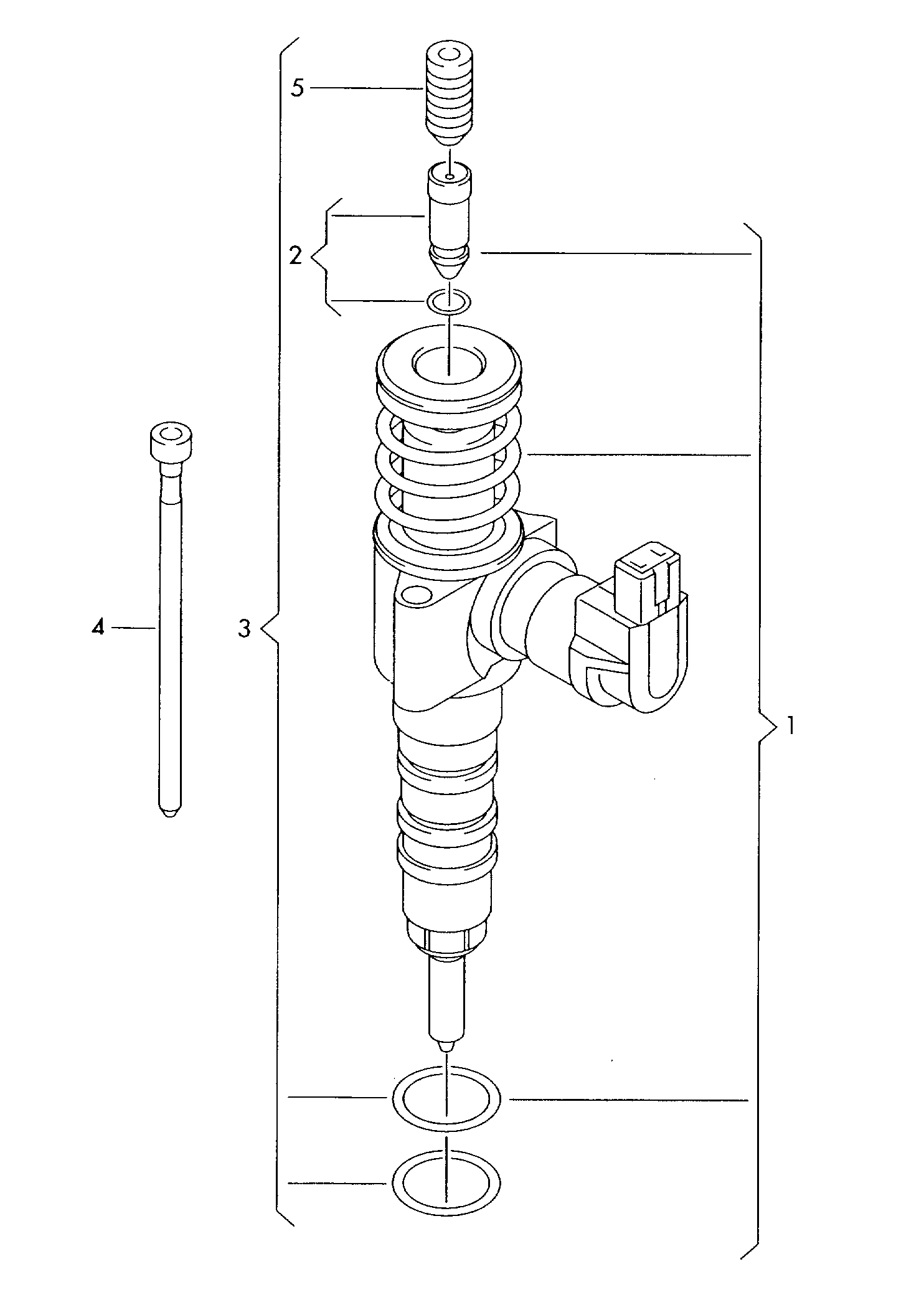 Pump injector unit Cylinders 1-42.0 Ltr. - Touran - tou