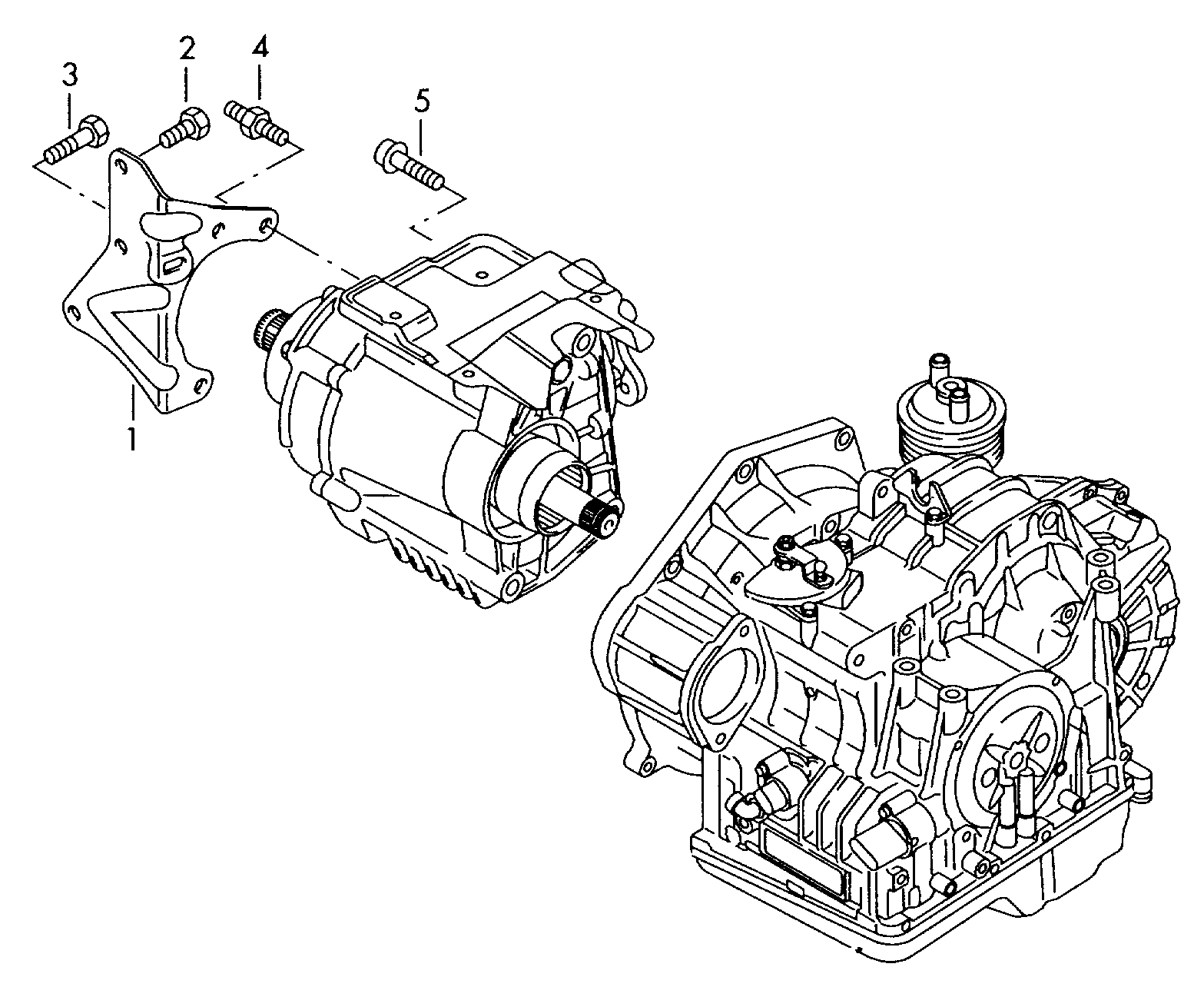 transmission securing partsfinal drivefor four-wheel drive front - Passat/Variant/Santana - pa