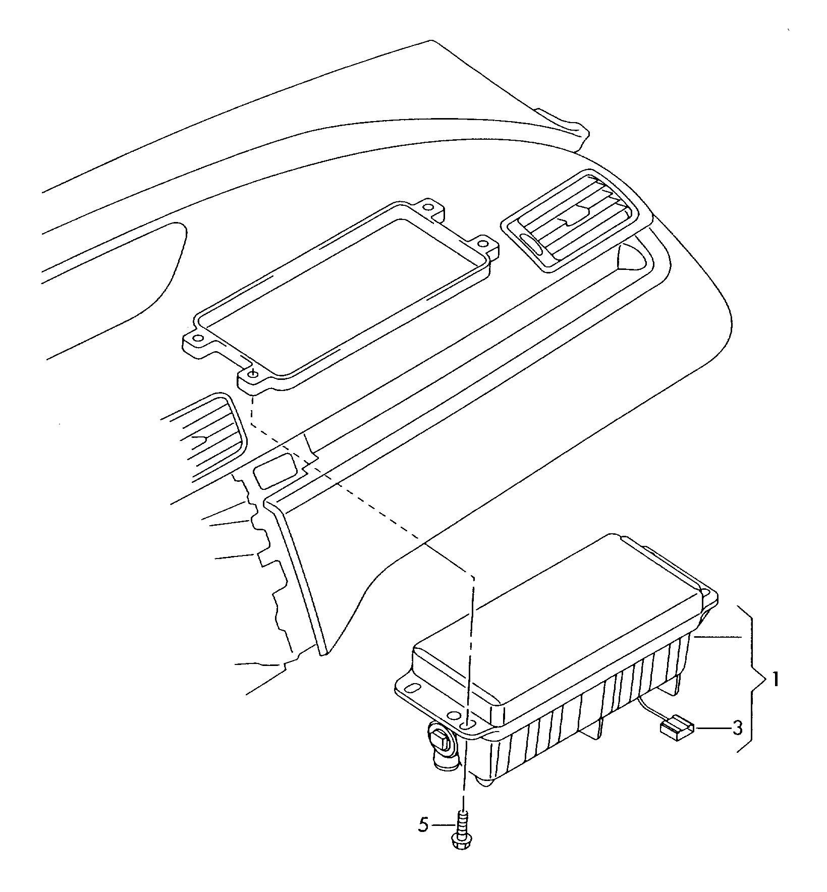 Airbag unit(passenger side)  - CC - cc