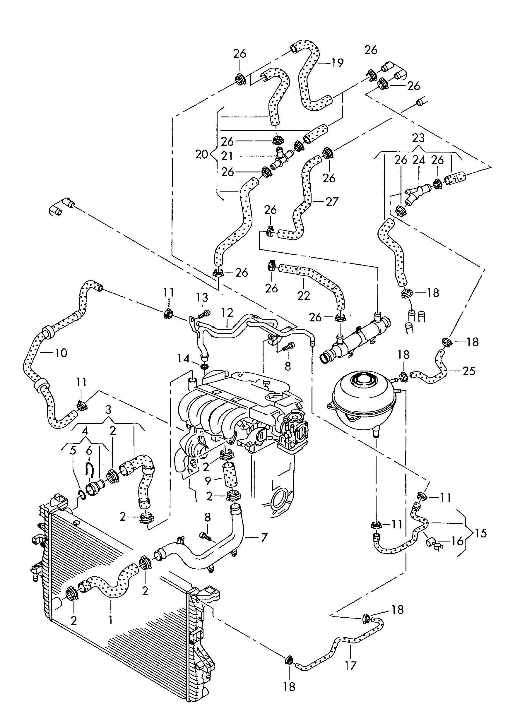 Refroidisseur a refrigerantavec/sansChauffage dappoint pour<br>circuit deau 2,5l - Transporter - tr