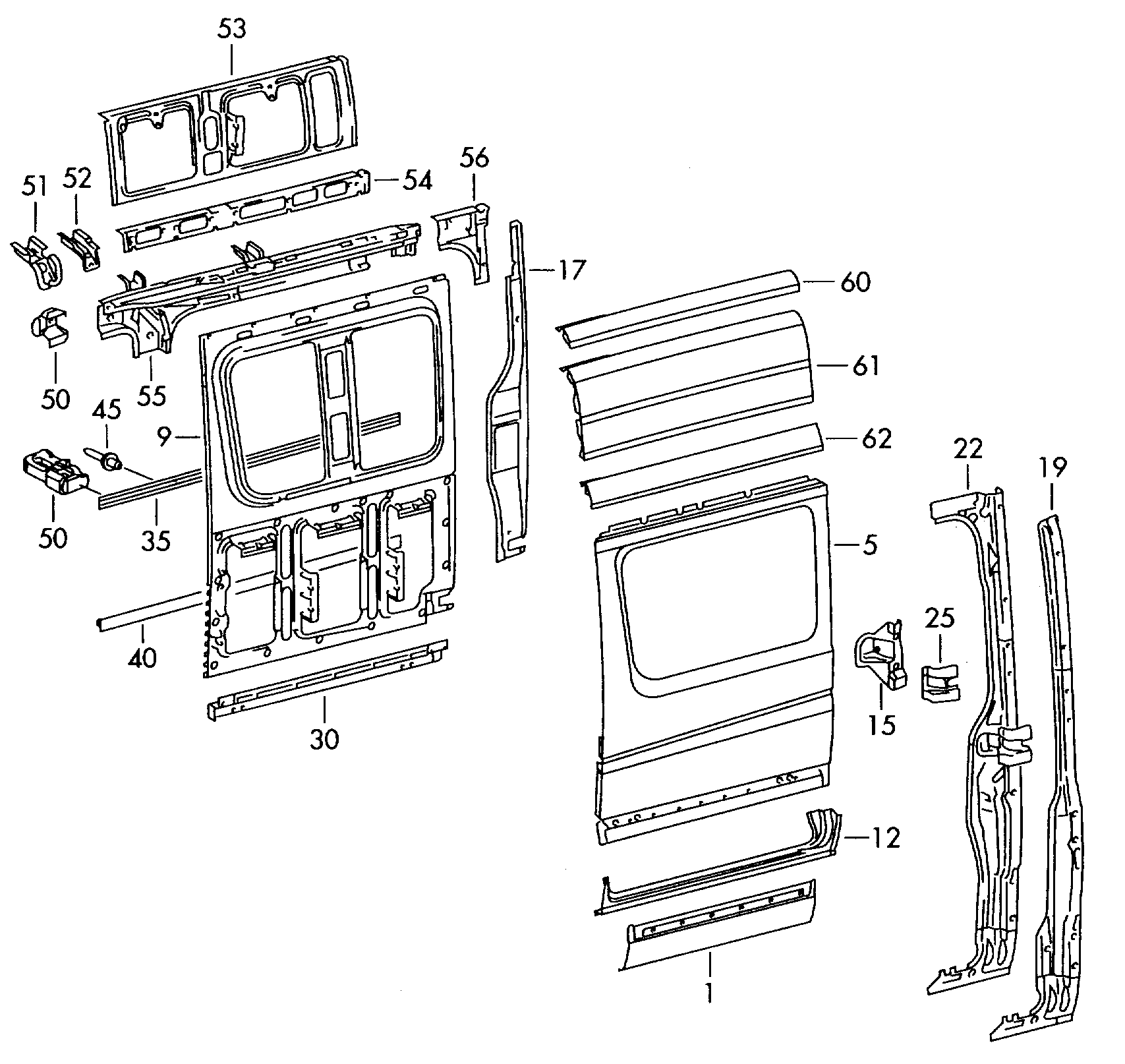 Side partsee workshop manual;<br>body center - Crafter - cr