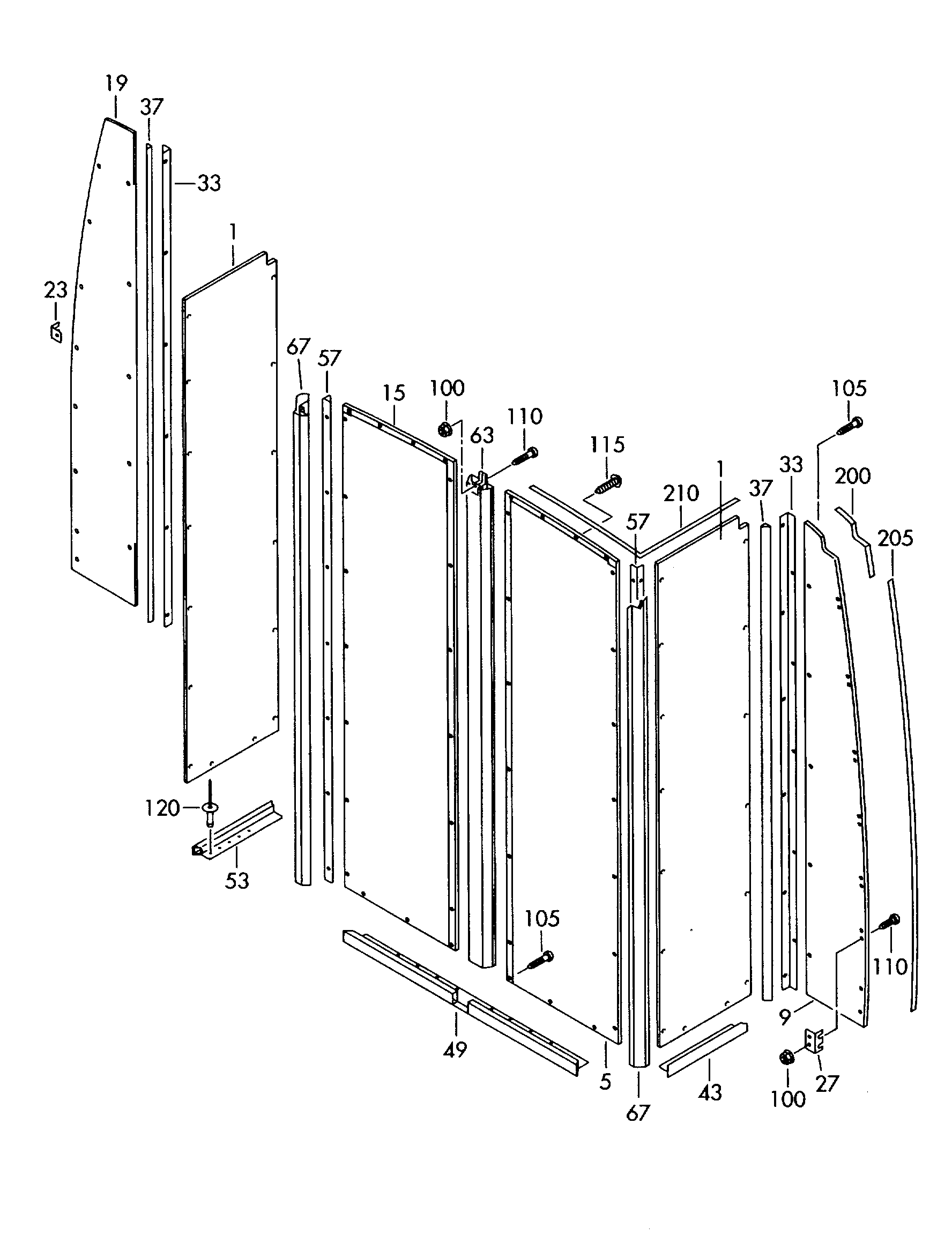 panel separacionpara vehiculos con pared divis<br>entre los pilares C  - Crafter - cr