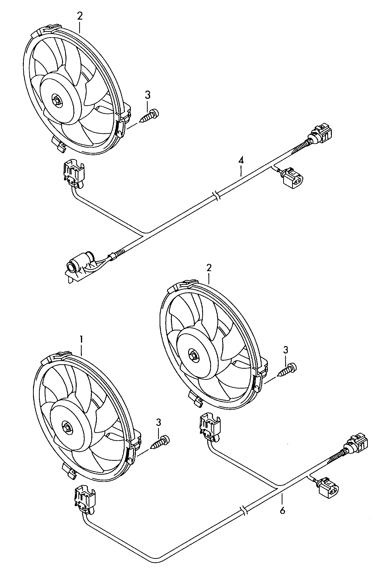Wiring set for radiator<br>pressure fan  - Crafter - cr