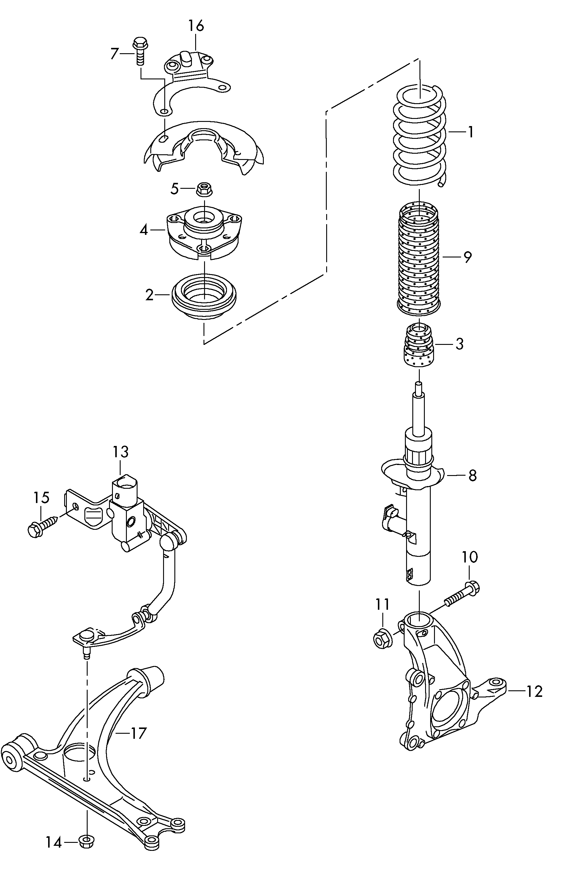 suspensionAmortisseurp. vehicules avec amortisseurs<br>a regulation electronique av - Eos - eos