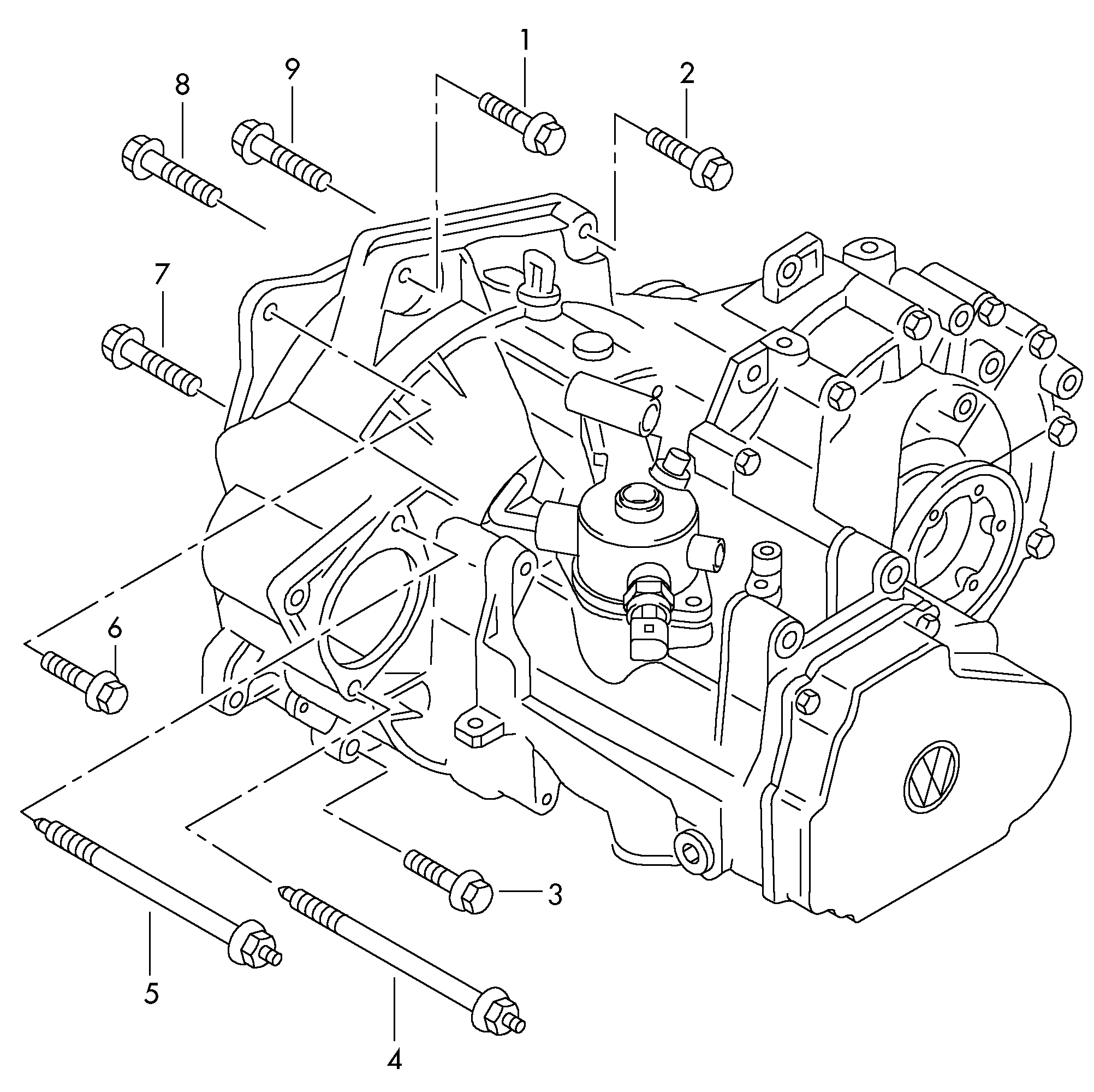 pieces de fixation p. moteur<br>et bvp. boite mecanique 6 vit. MQ250 - CC - cc