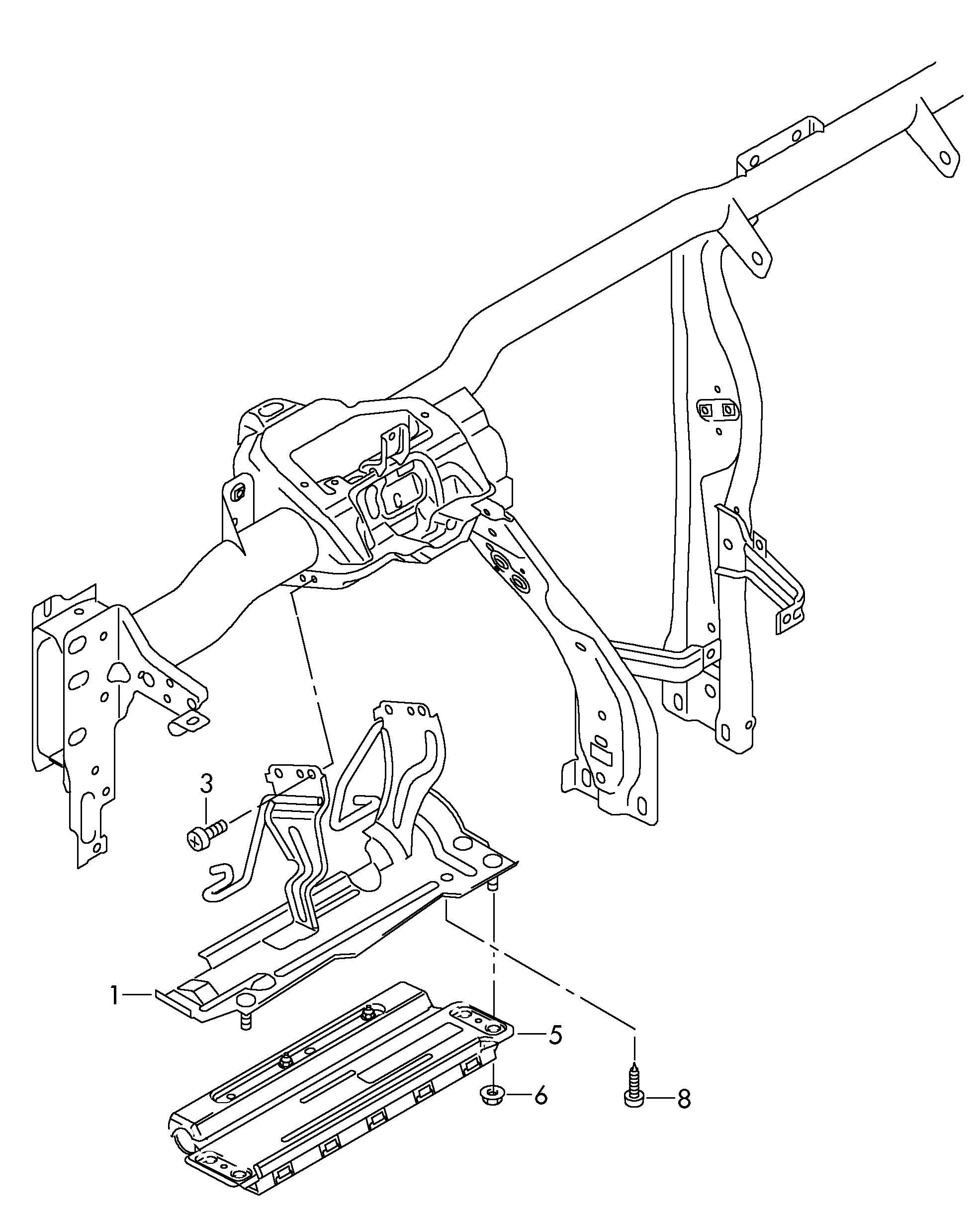 module sac gonfl. de genoux(cote conducteur)  - Eos - eos