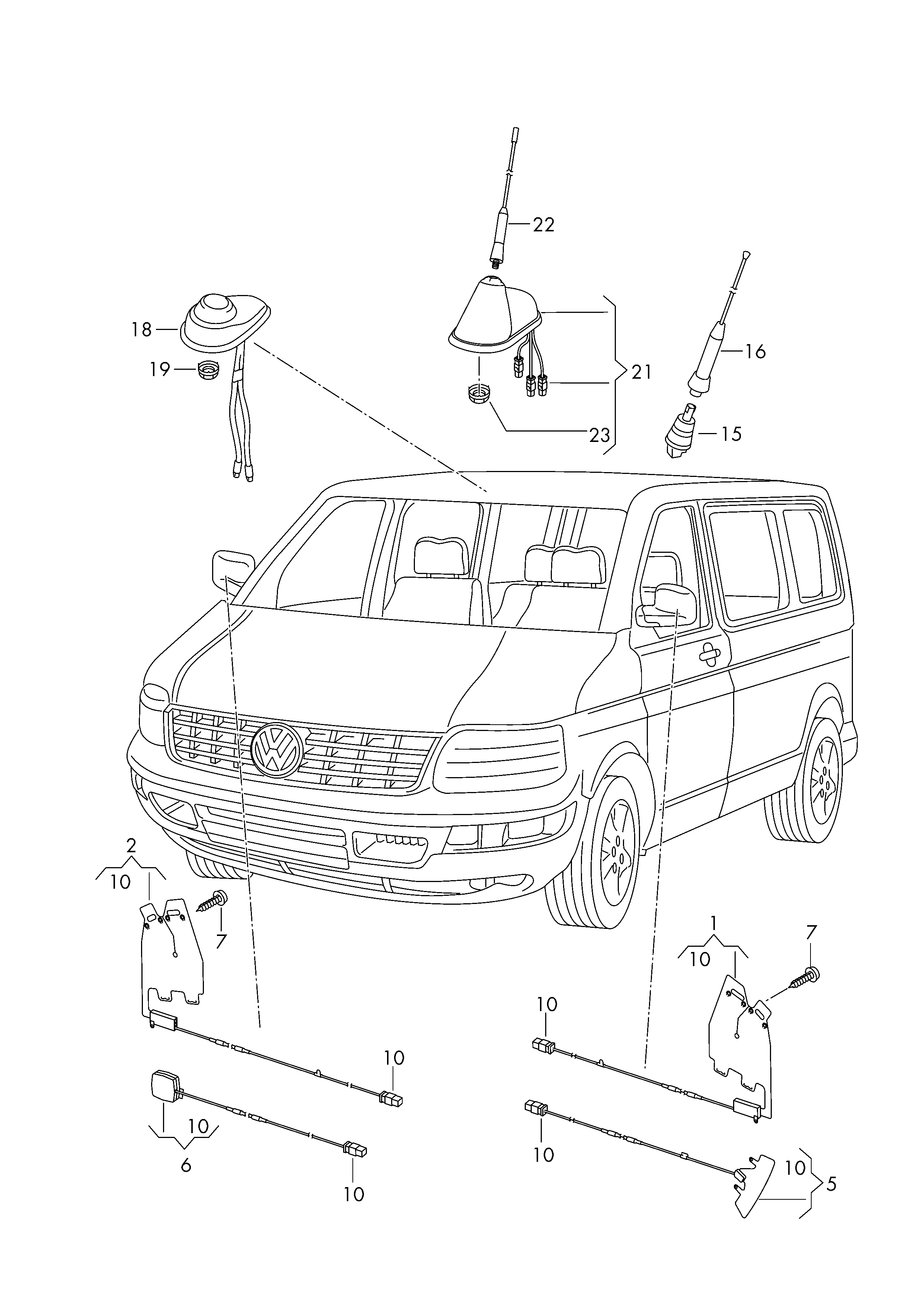 Dachantenne  - Transporter - tr