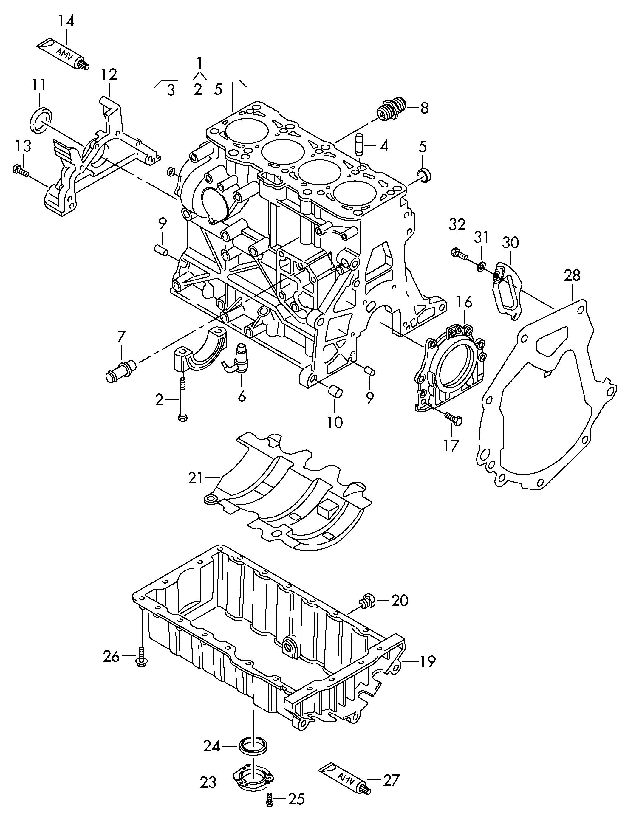 Carter-moteurcarter dhuile 2,0l - Transporter - tr