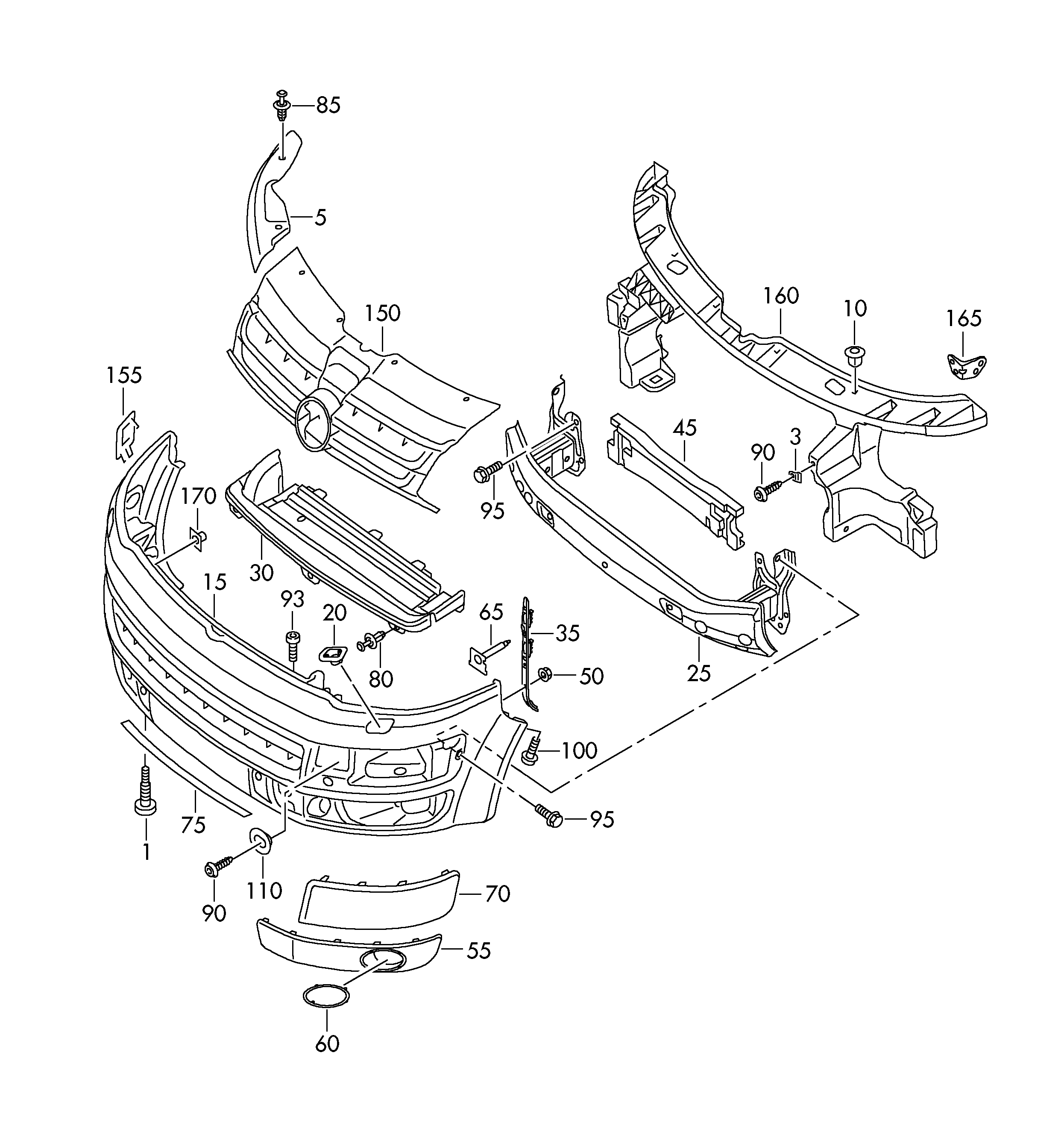 parachoques delantero - Transporter - tr
