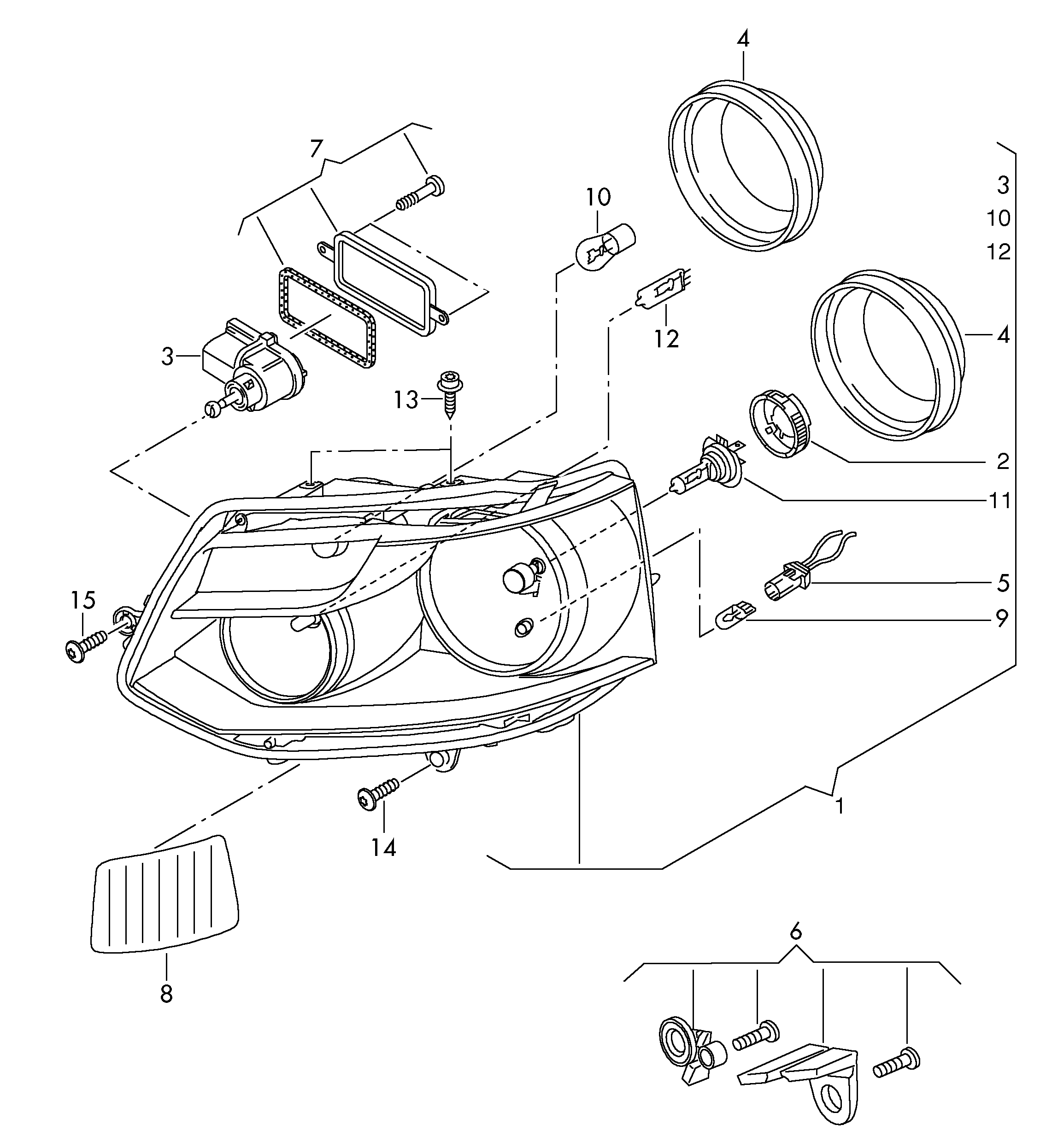 Halogendoppelscheinwerfer H7 - Transporter - tr