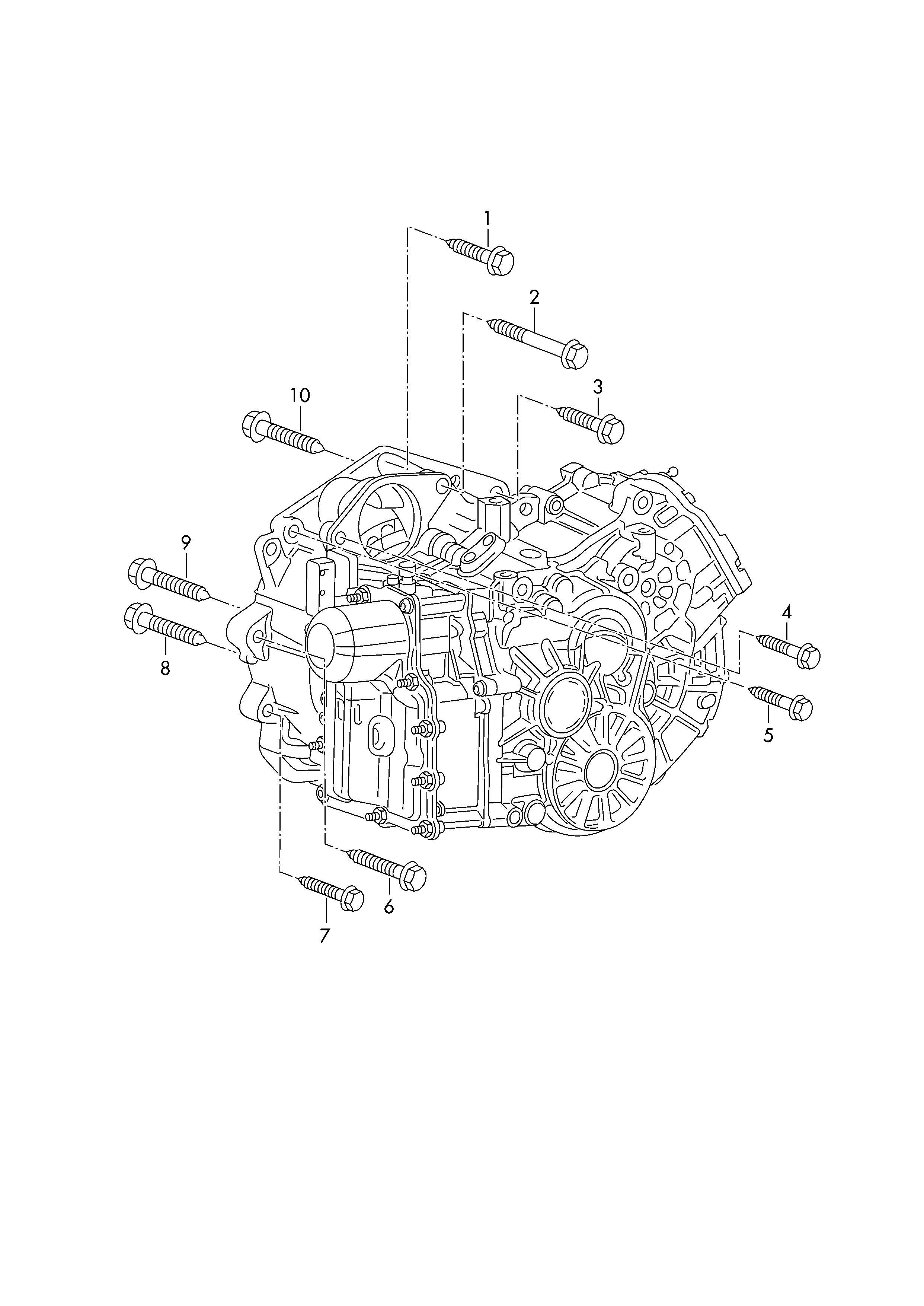 mounting parts for engine and<br>transmissionFor 7-speed dual clutch<br>gearbox DQ200 - Touran - tou
