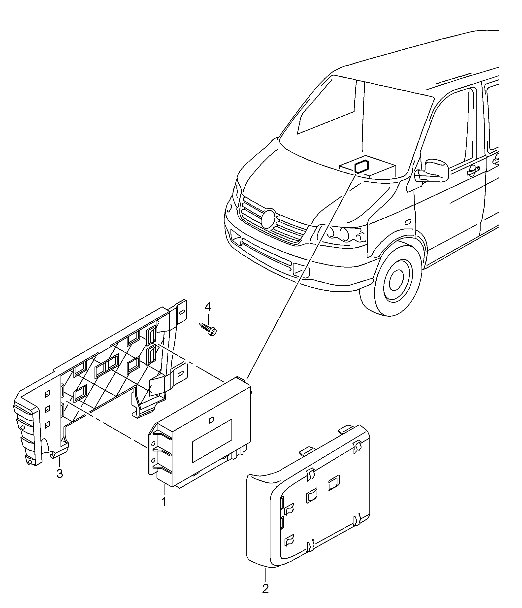 Steuergerät für Sonderfahrz.für Fahrzeuge mit<br>Sonder-Ein- und/oder Umbauten  - Transporter - tr